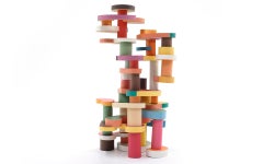 Irving Harper, handgefertigte mehrfarbige Papier-Tischplatte, einzigartige Skulptur.