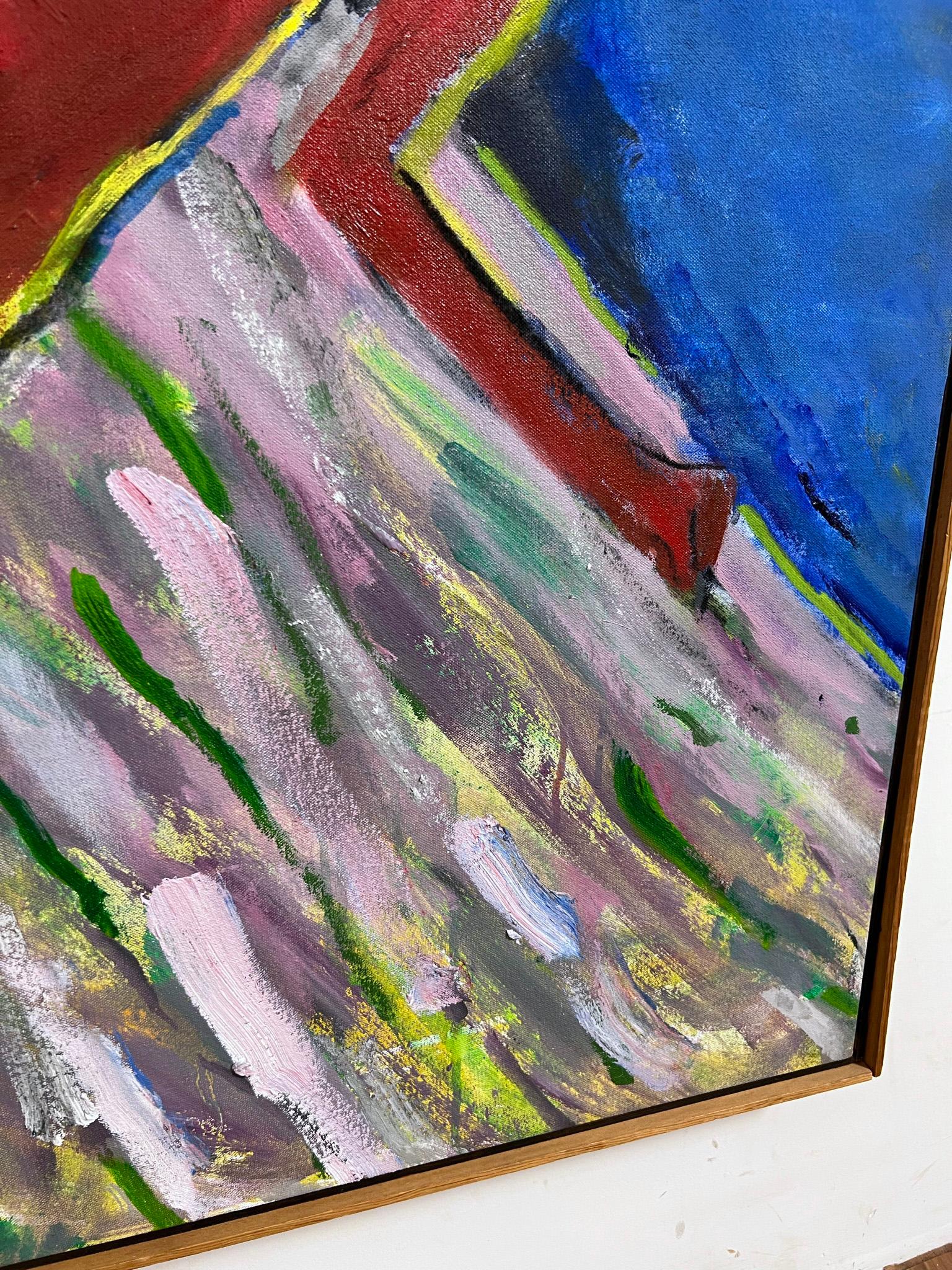 Irving Kriesberg Large Oil on Canvas Titled 