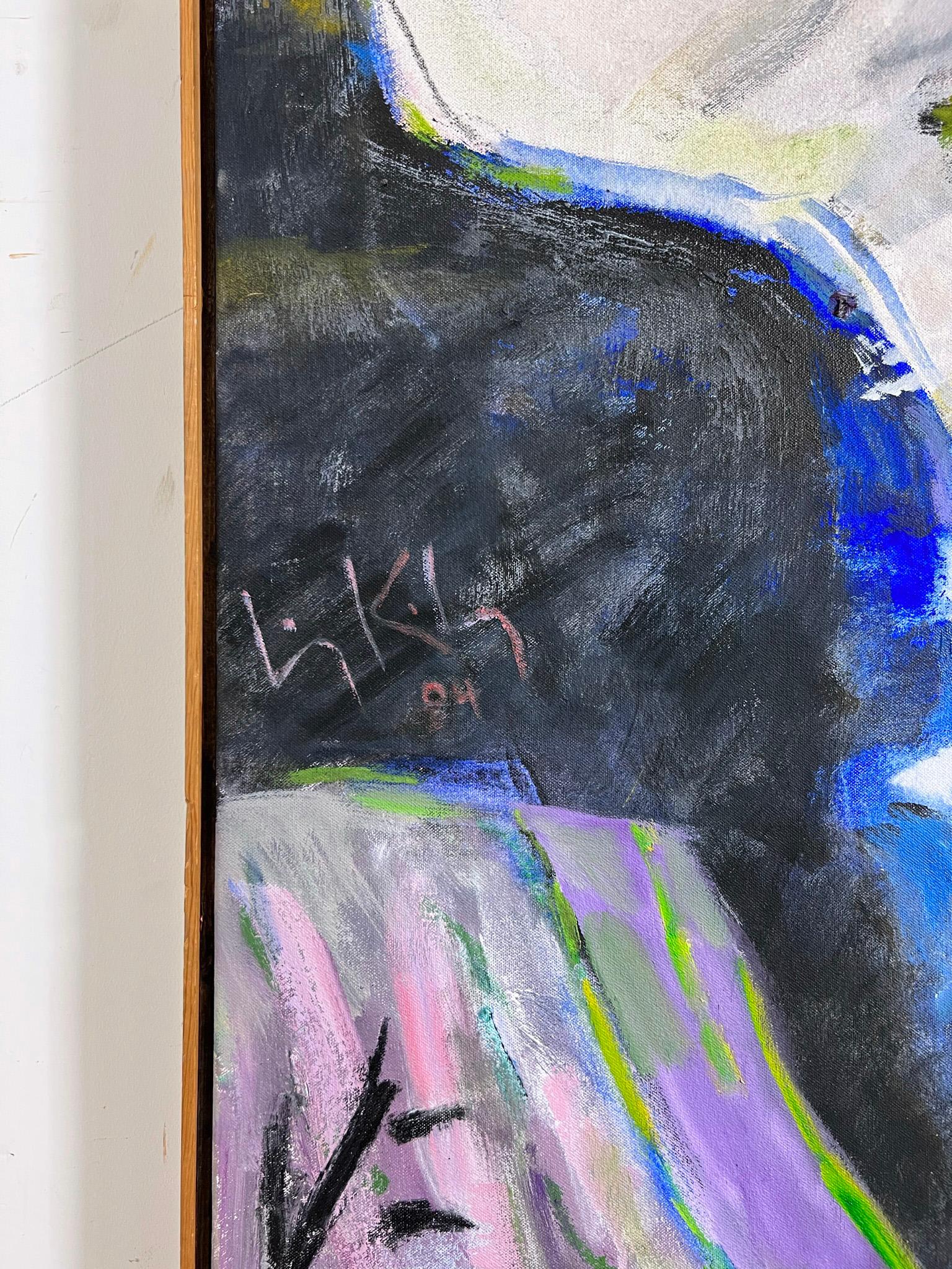Irving Kriesberg Large Oil on Canvas Titled 