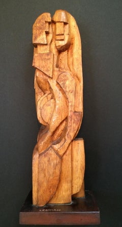 Noblesse Holzskulptur von Irving Lehman, Ancienne