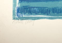 Scène de rue de Madrid, lithographie moderne d'Irving Marantz