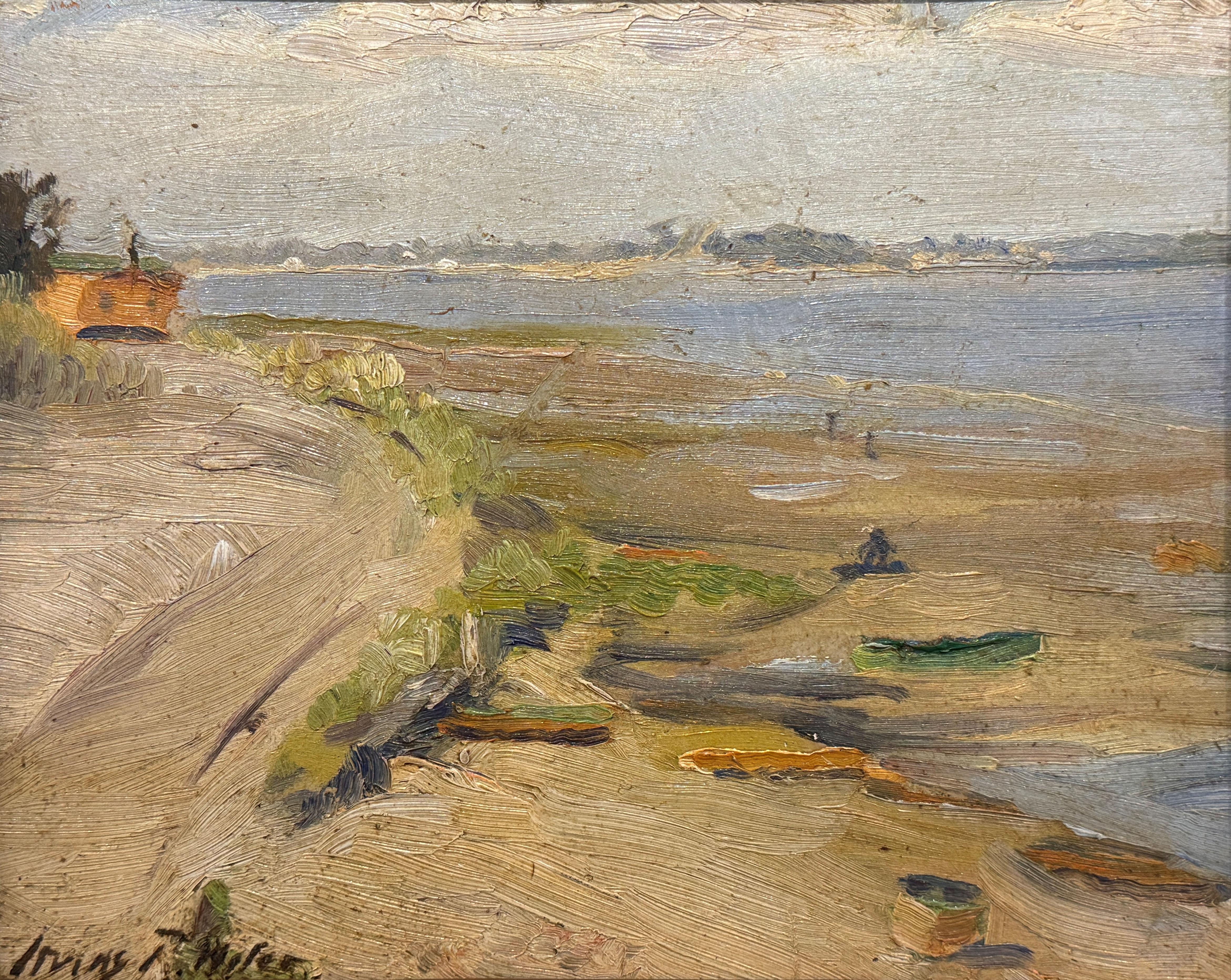Irving Ramsey Wiles
Along Peconic Bay, Long Island
Signed lower left
Oil on canvas laid on cardboard
8 x 10 inches


In his heyday—the first quarter of the twentieth century—Irving Wiles was one of the most successful portrait painters in the United