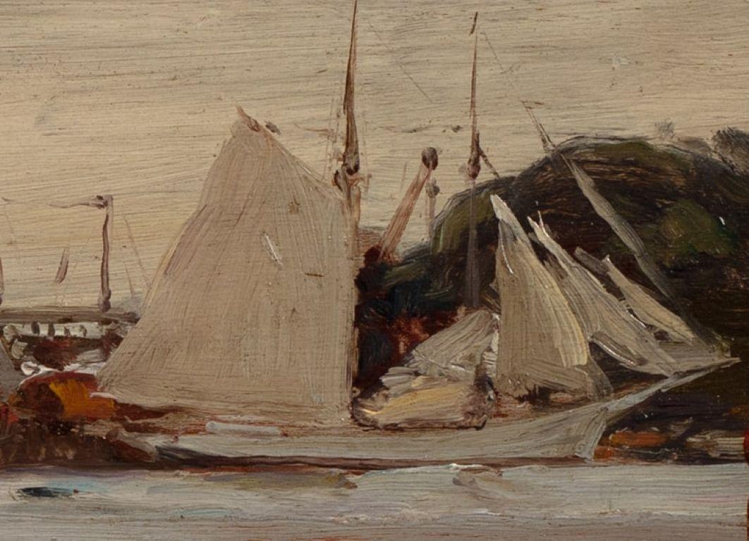 Signé en bas à droite : Irving R. Wiles ; au verso : To Arthur H. Clark Eq. / From Irving R. Wiles April 1920 / New London CONN / Aug - 1916