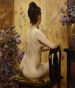 Desnudo sentado