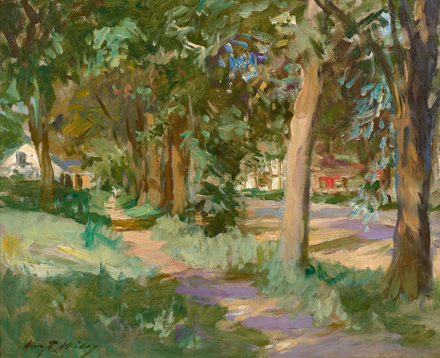 Landscape Painting de Irving Ramsey Wiles - La calle del pueblo