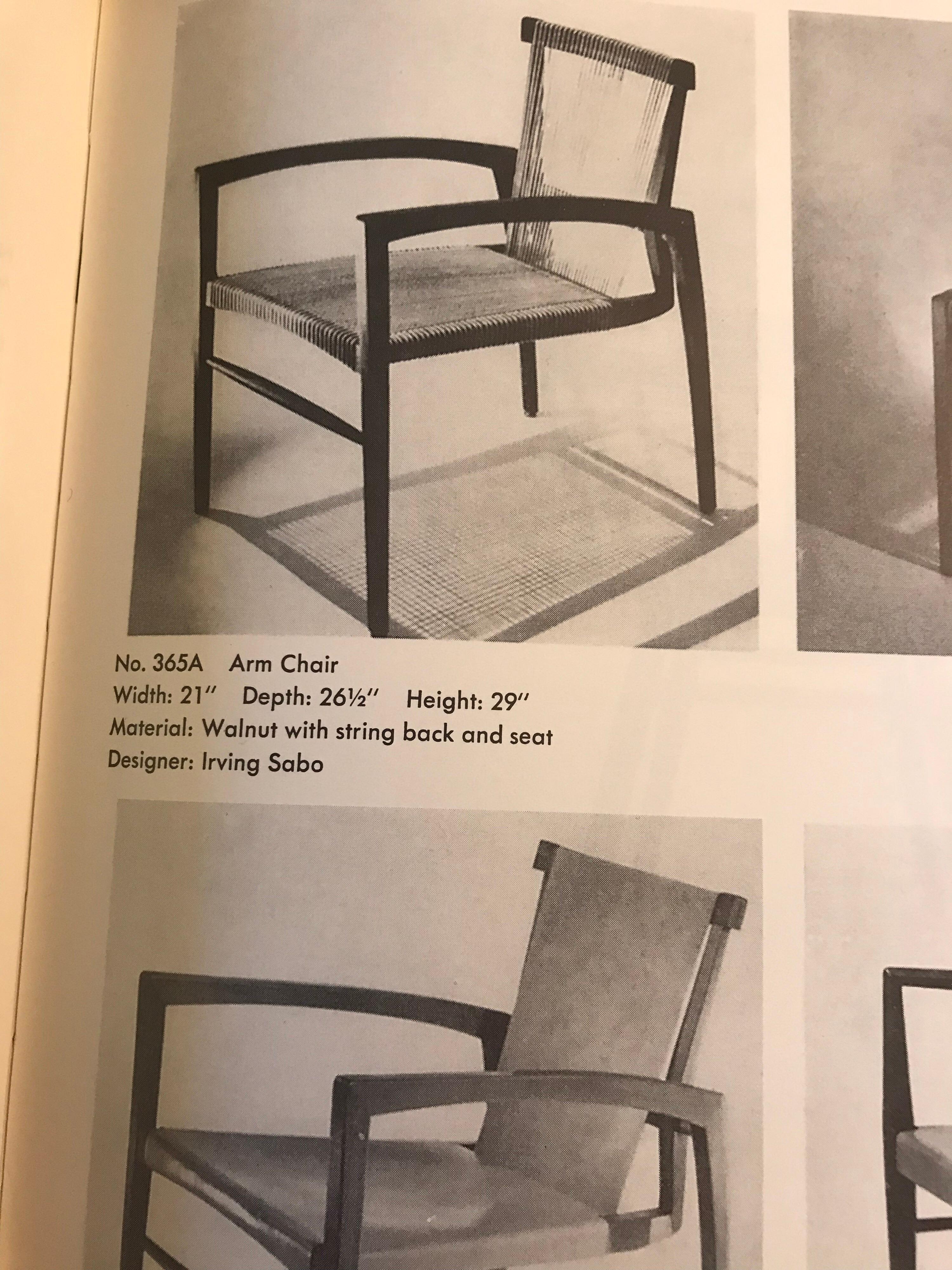 Mid Century Modern Studio Craft Chairs Irving Sabo  For Sale 1
