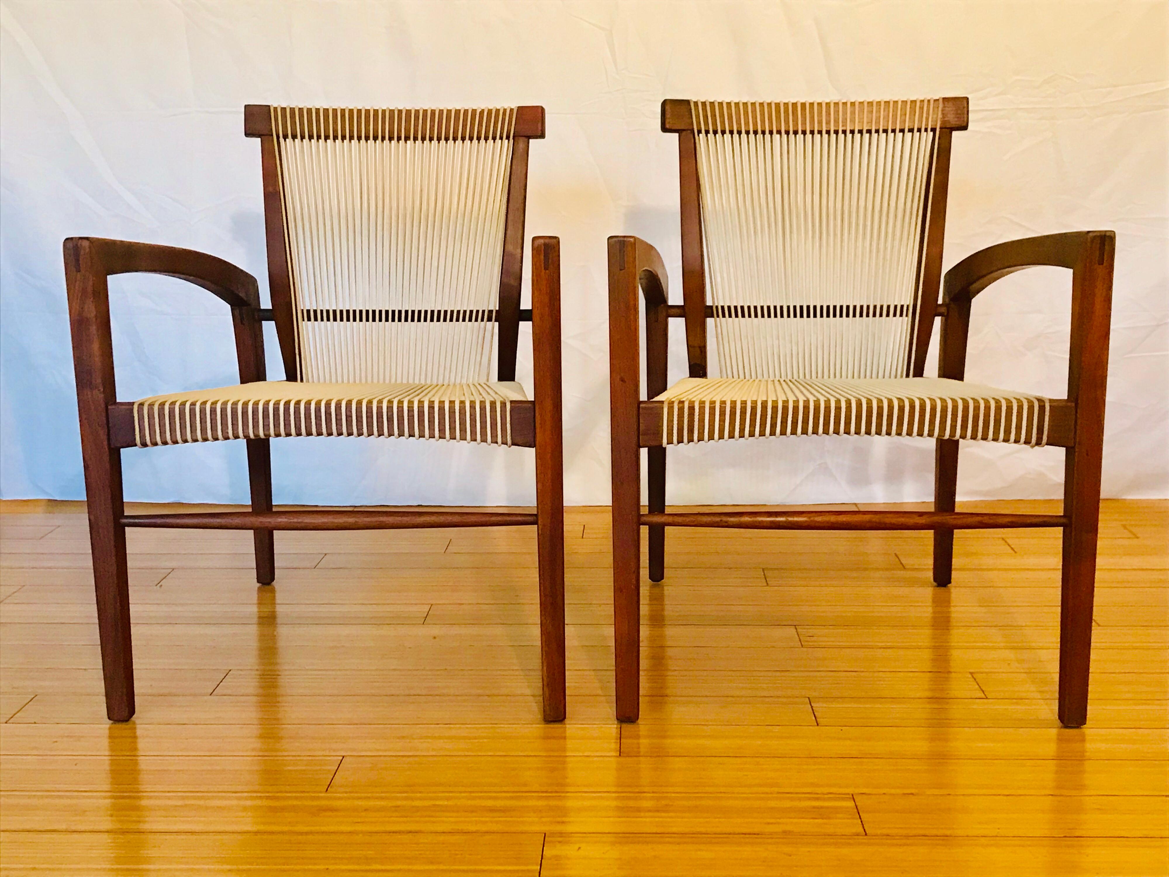 Mid-Century Modern Mid Century Modern Studio Craft Chairs Irving Sabo  en vente