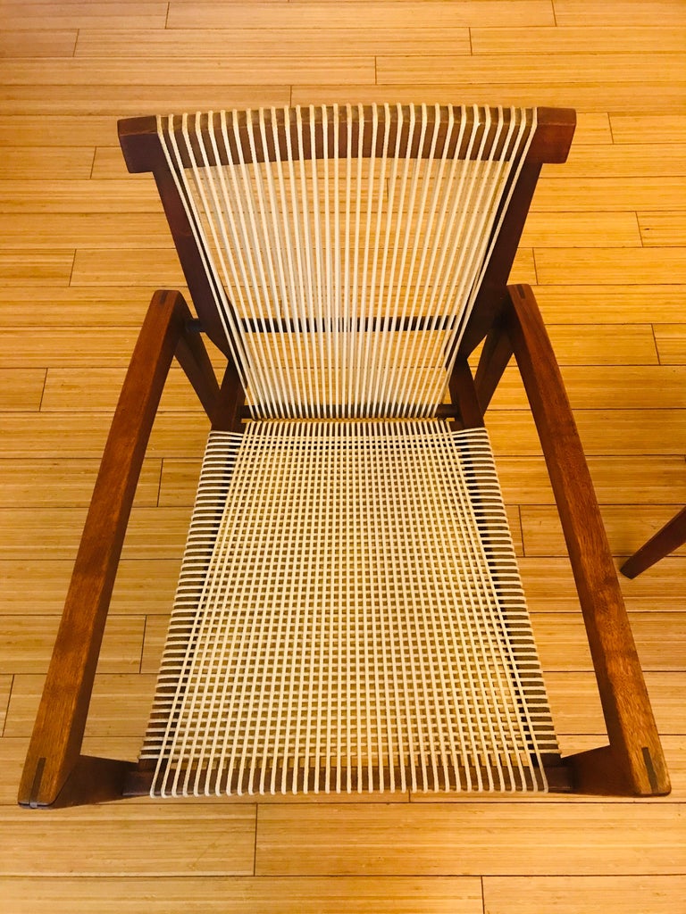 Irving Sabo Studio Craft Design Wood + String Chairs For Sale at 1stDibs