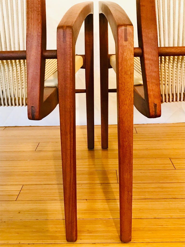 Irving Sabo Studio Craft Design Wood + String Chairs For Sale at 1stDibs