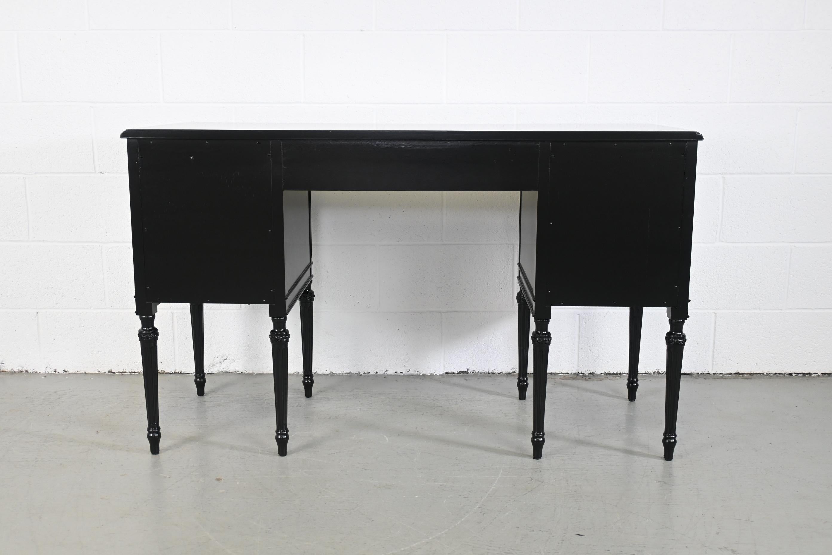 Irwin Furniture Louis XVI Black Lacquered Desk 6