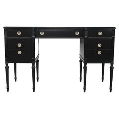 Irwin Furniture Louis XVI Black Lacquered Desk