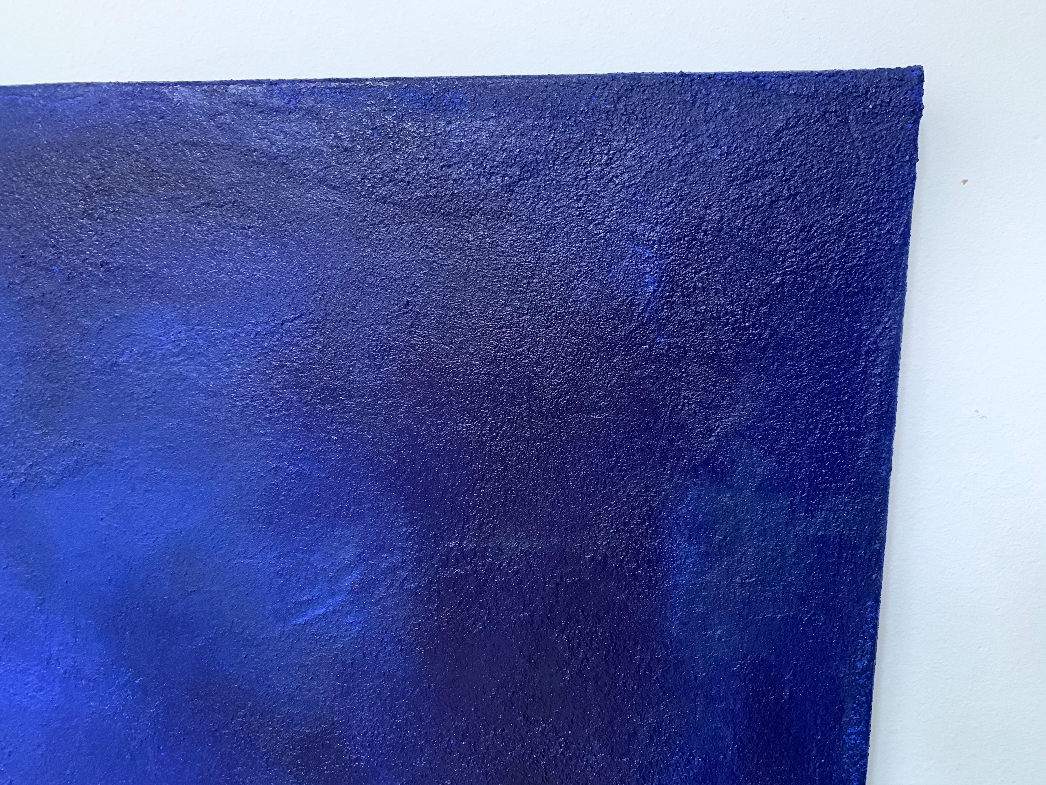Blue and Violet Sand Effect Abstract Textured Painting 10