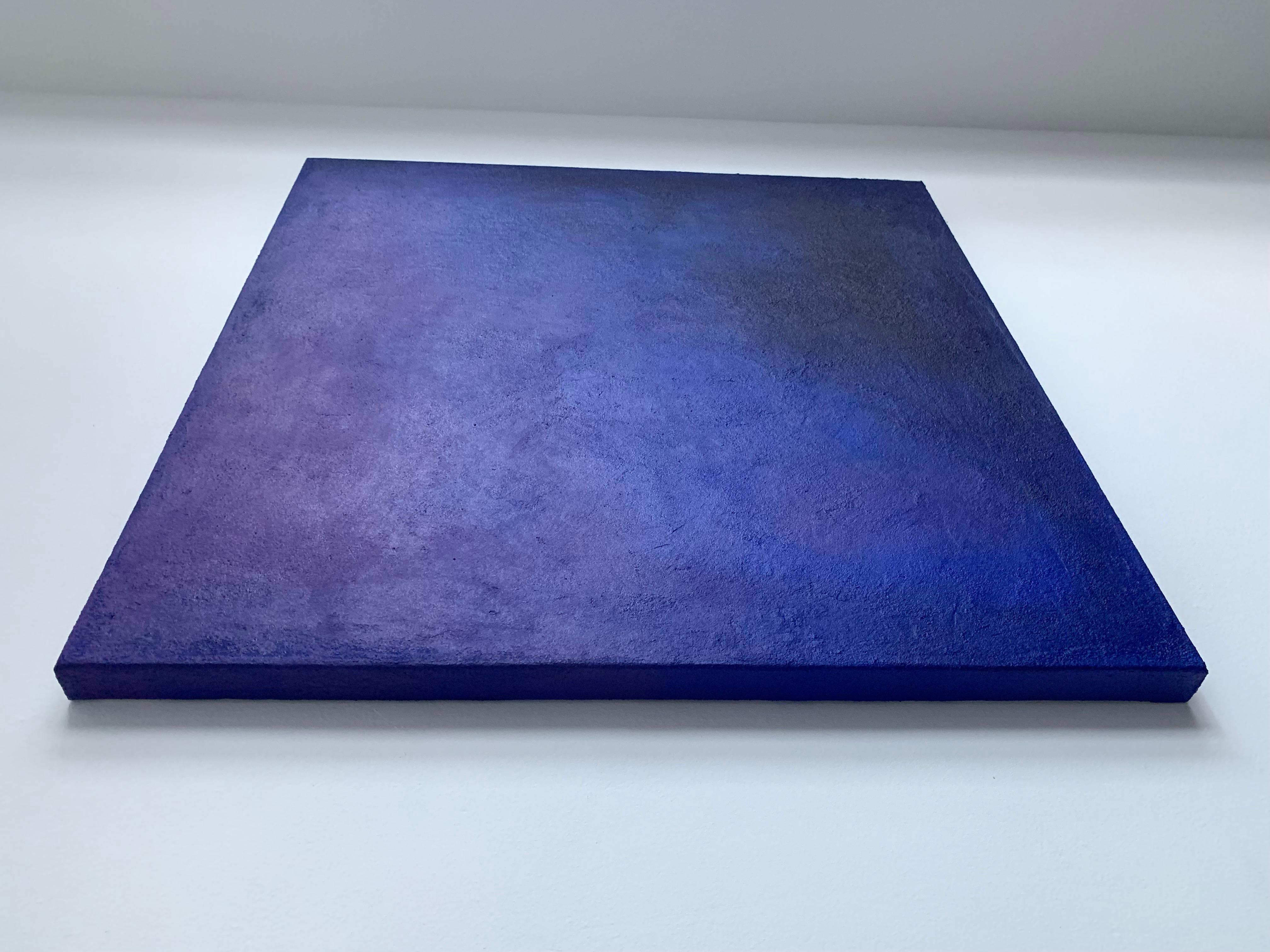 Blue and Violet Sand Effect Abstract Textured Painting 11