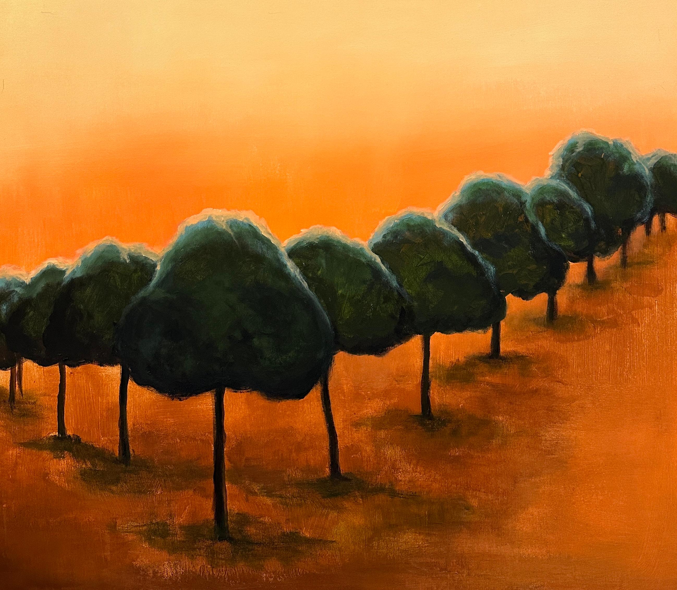Inizia a brillare. Alberi di Рine... Pittura originale - Painting di Iryna Bondar