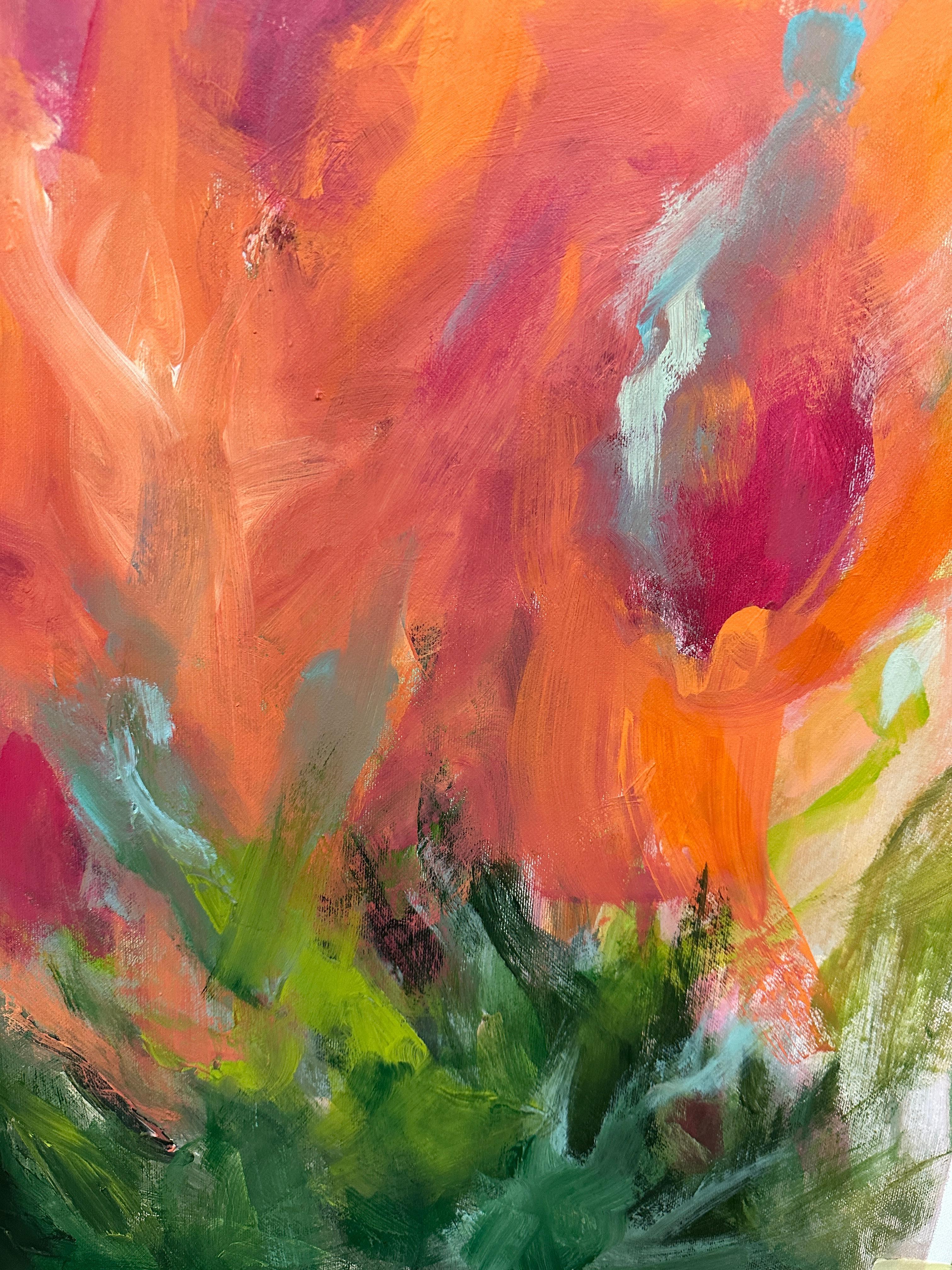 Cannas.   Floral Original paintings - Impressionist Painting by Iryna Bondar