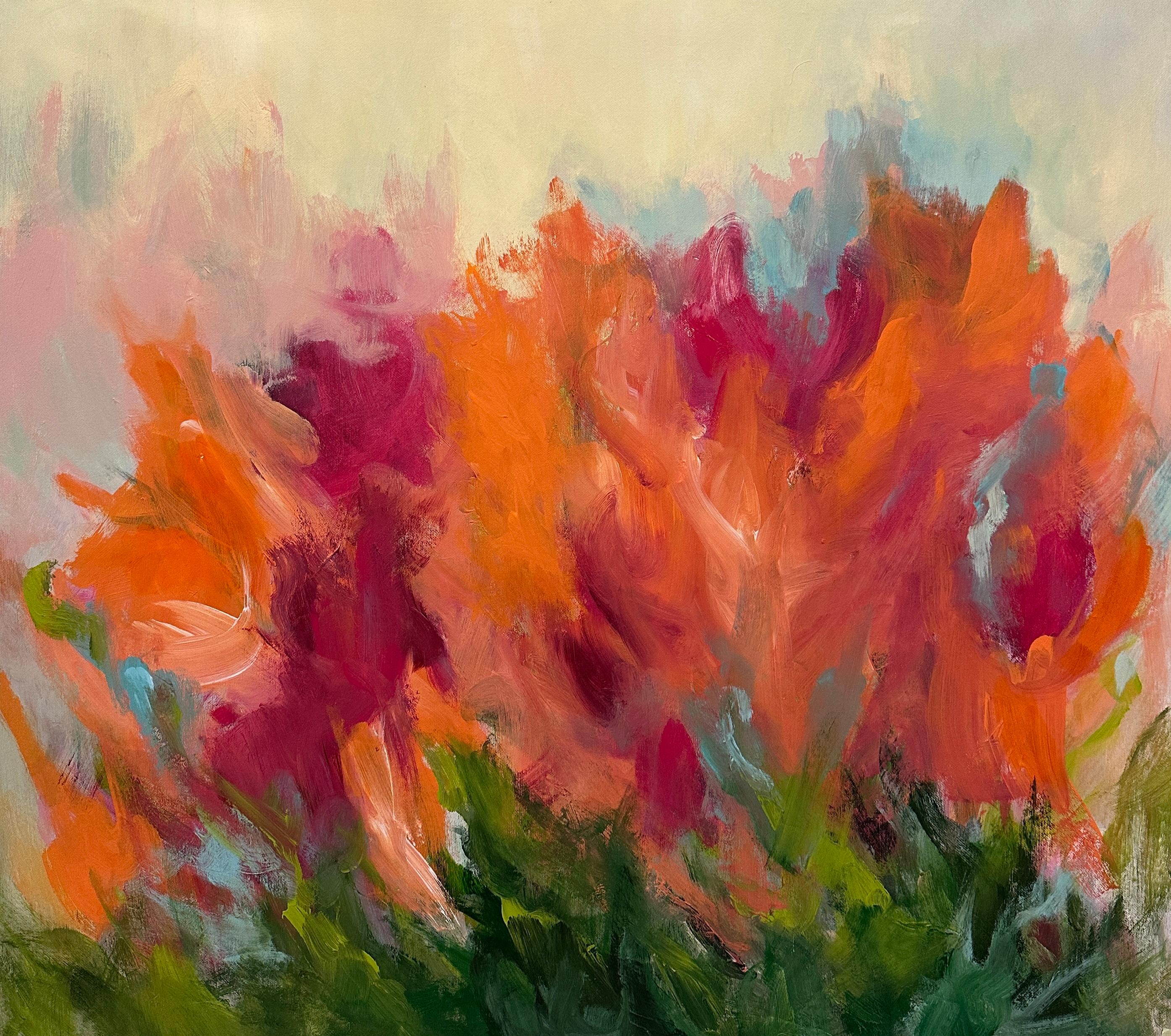 Iryna Bondar Still-Life Painting - Cannas.   Floral Original paintings