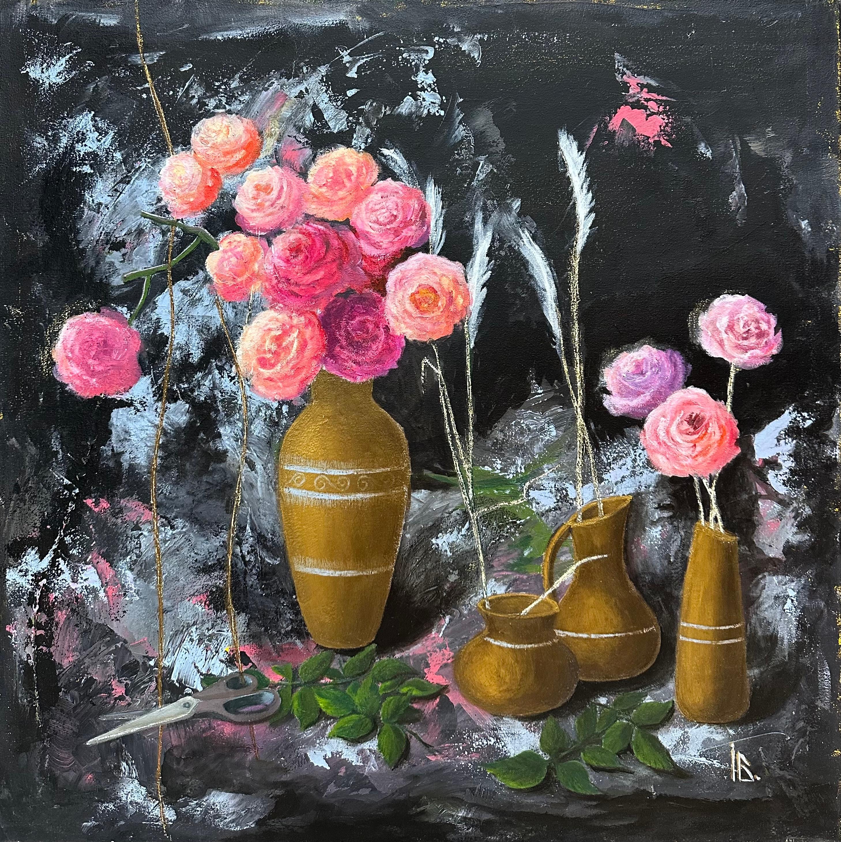 Iryna Bondar Abstract Painting – Gefäße aus Kupfer