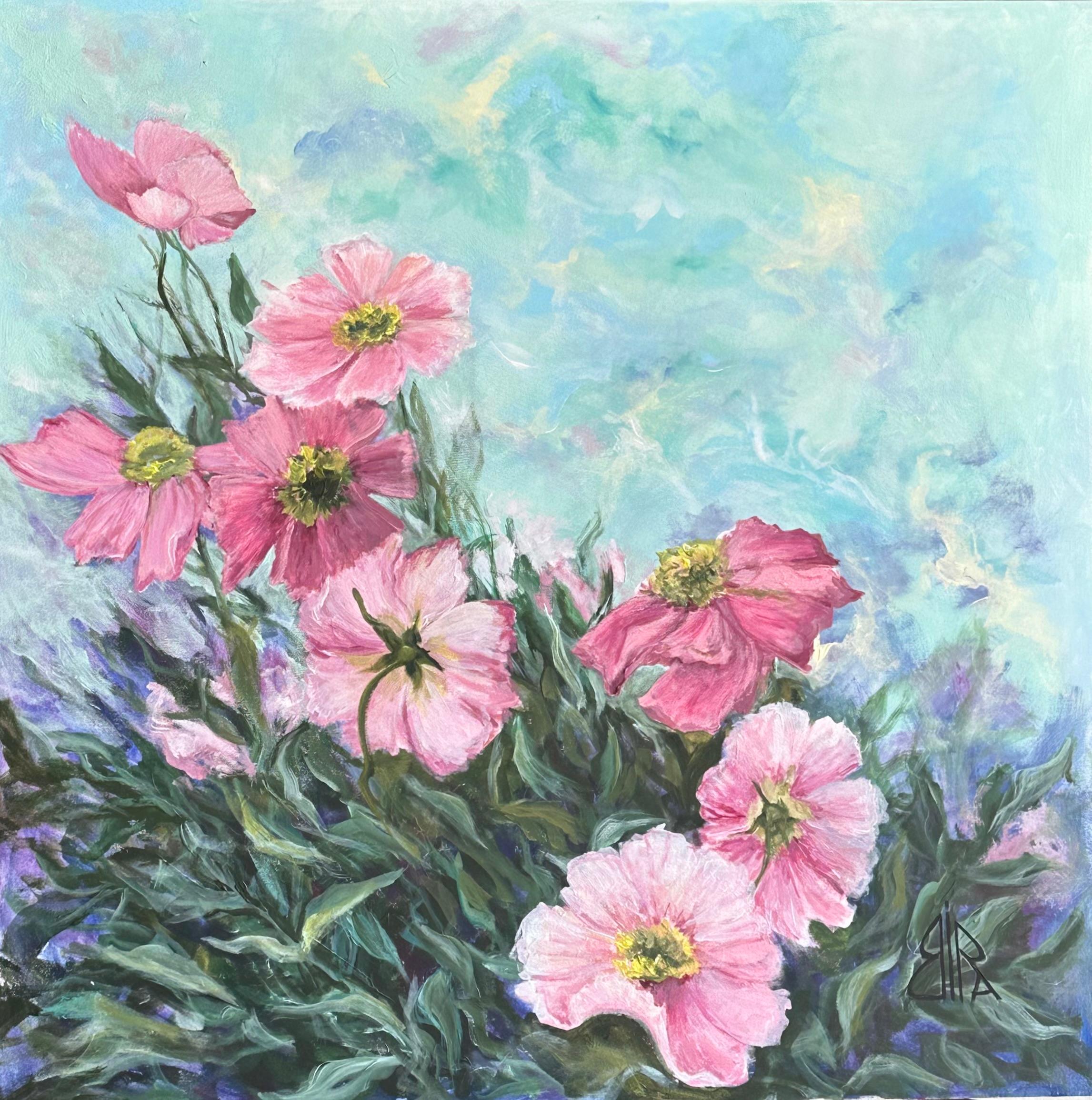 Iryna Bondar Abstract Painting – Abendlicher Garten
