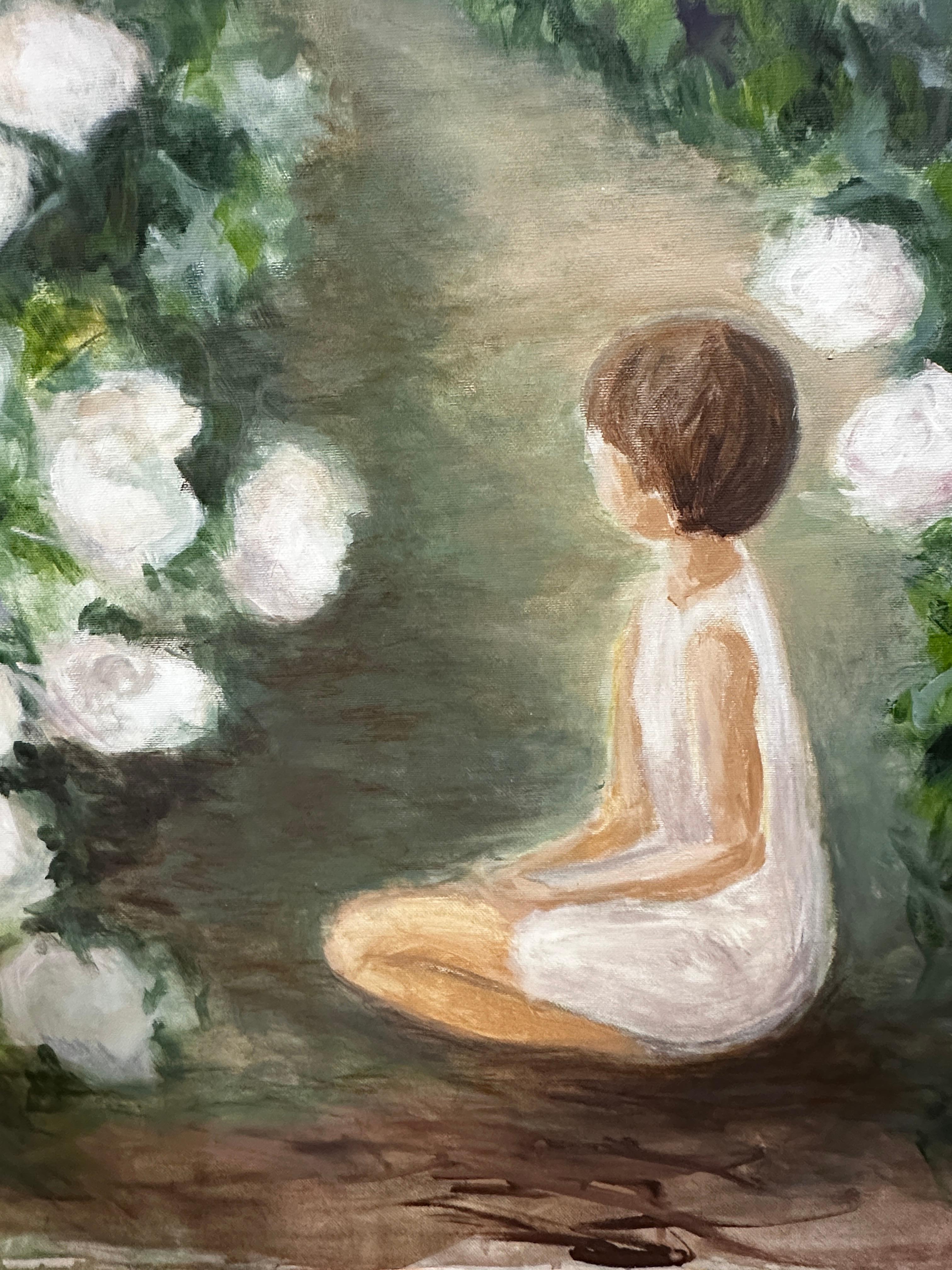 Formula of Tenderness - Gray Figurative Painting by Iryna Bondar