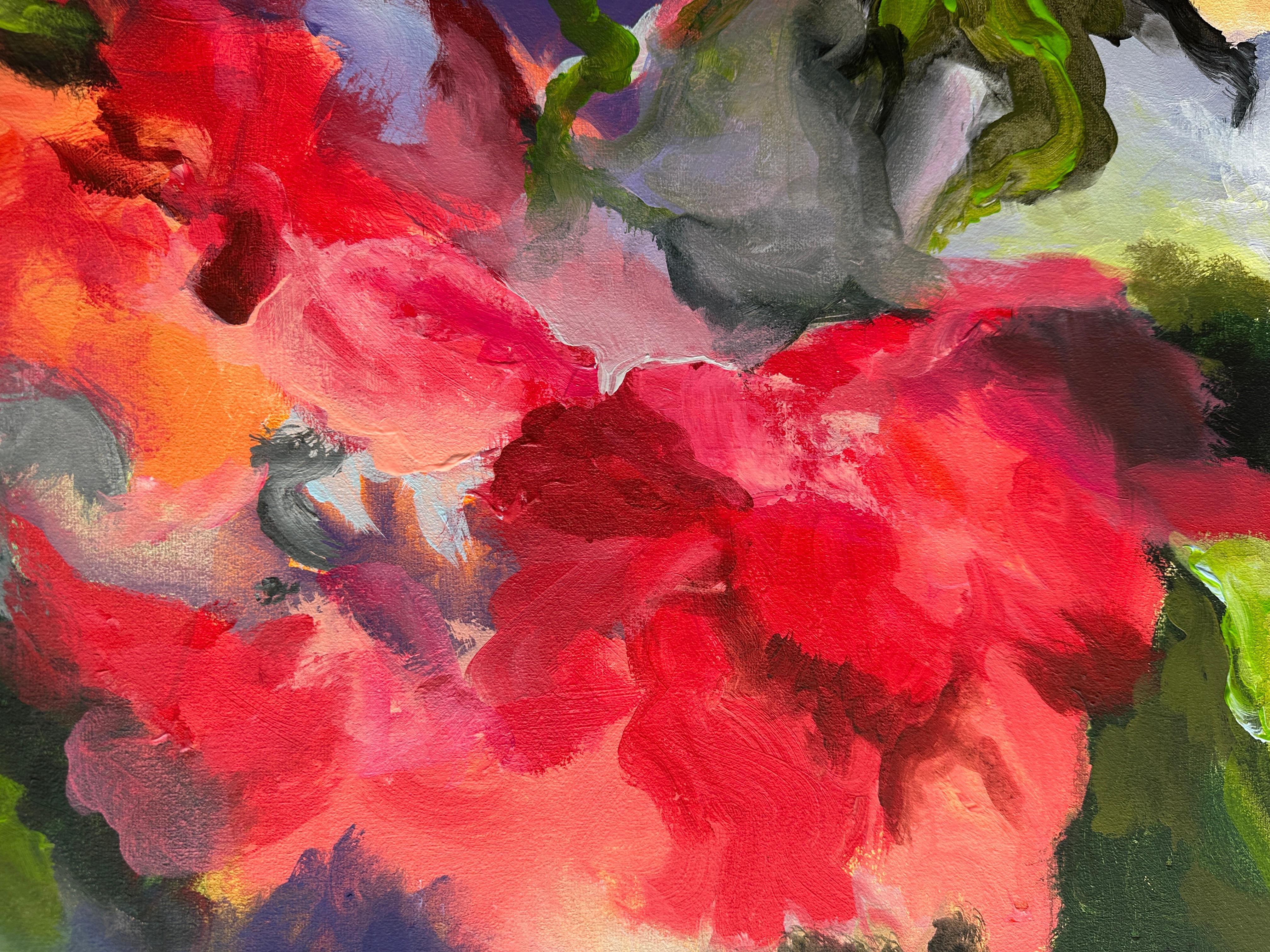 Fucsia - Figurative Painting Rosa de Iryna Bondar