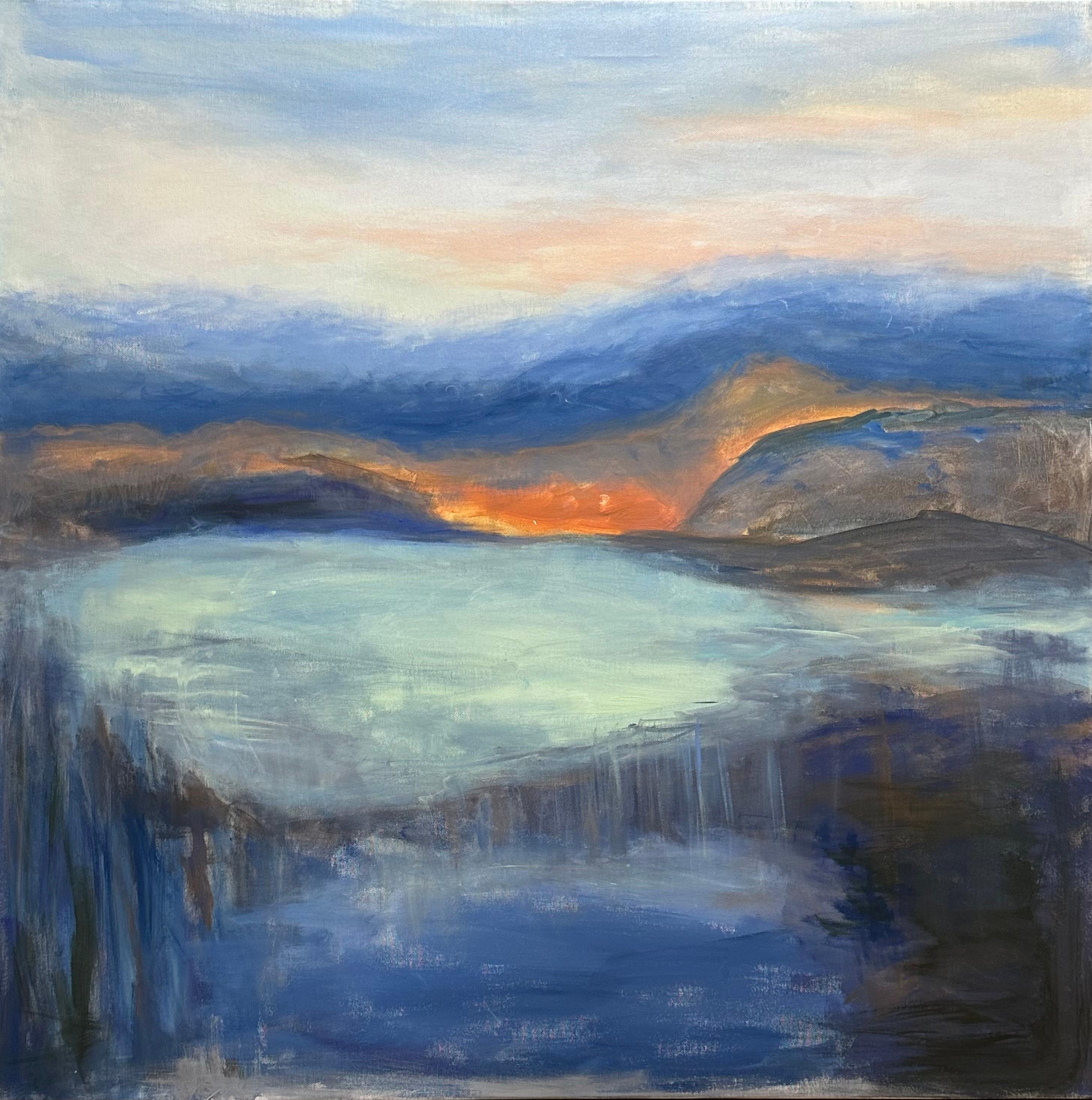 Iryna Bondar Abstract Painting - Horizon of Serenity