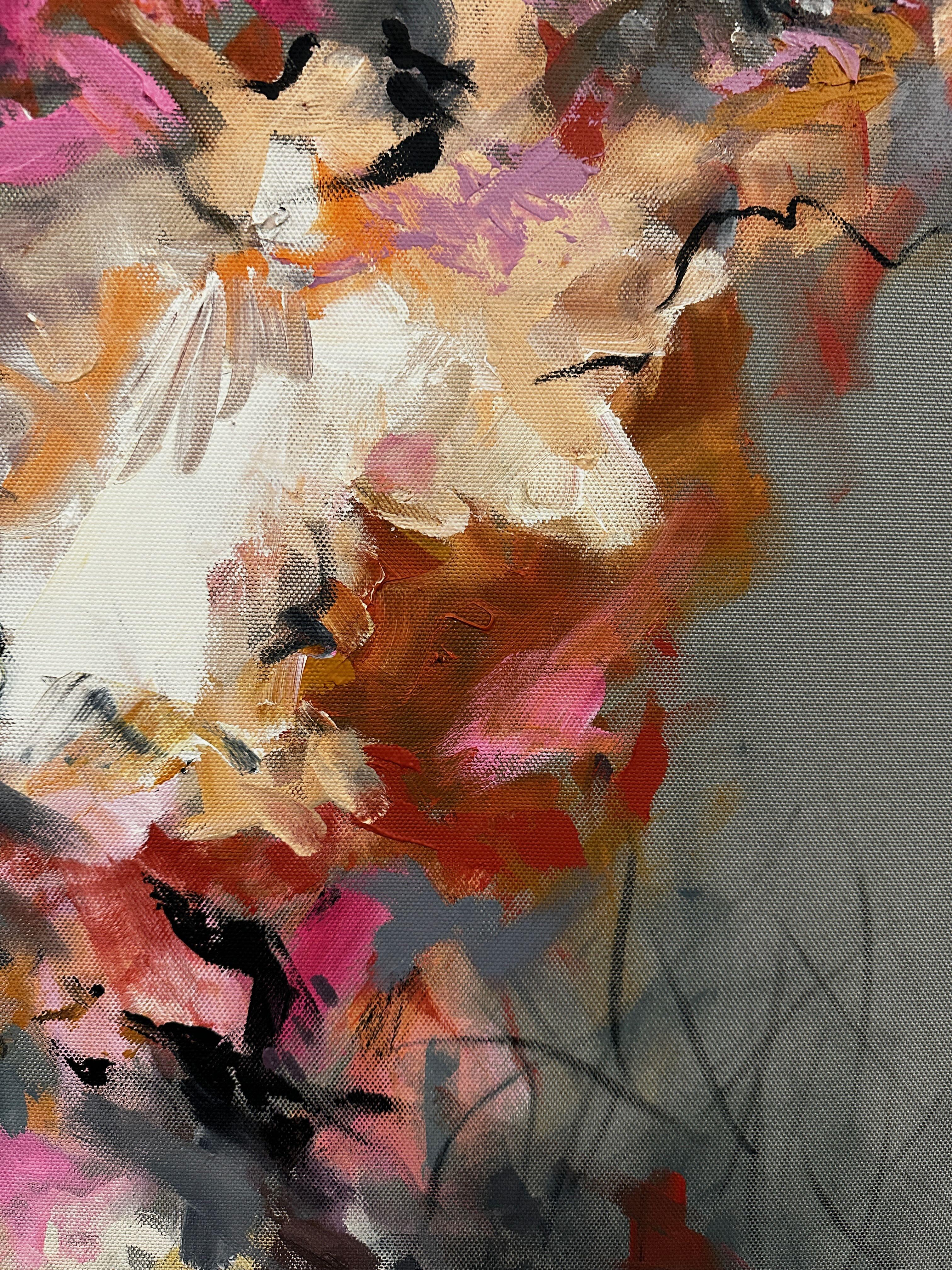 Immersion - Brown Abstract Painting by Iryna Bondar