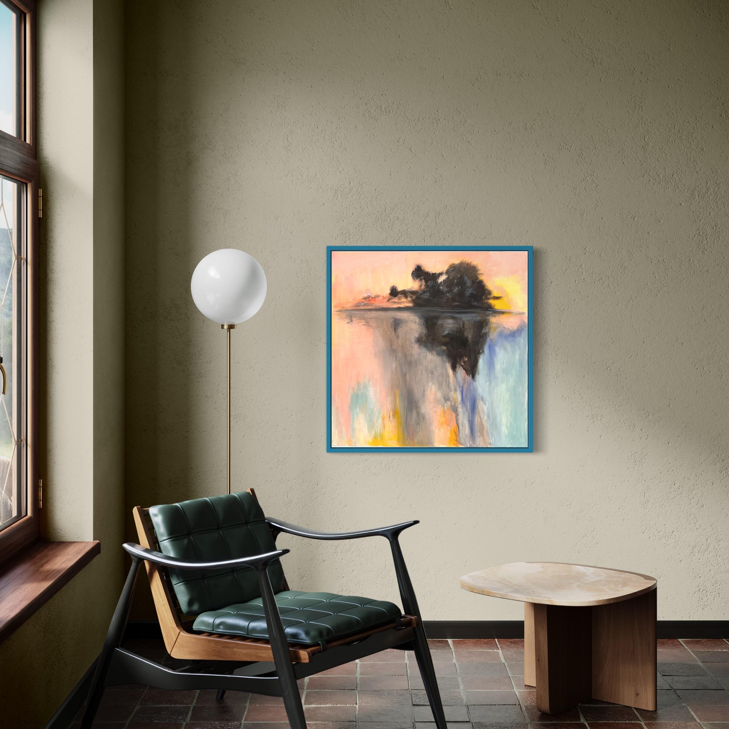 L'Isola della Contemplazione - Abstract Painting Marrone di Iryna Bondar