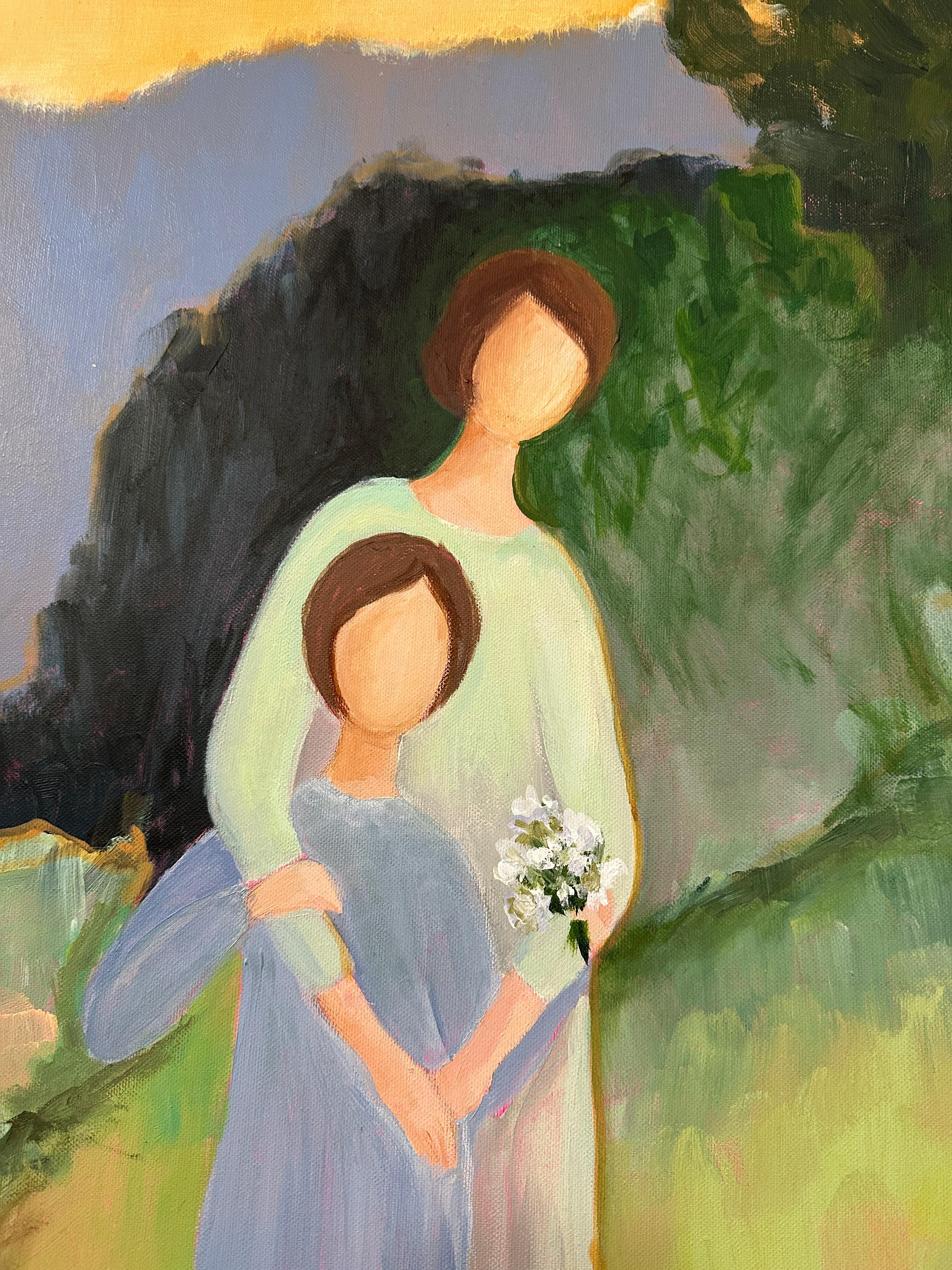 Souvenirs. Petites sœurs - Contemporain Painting par Iryna Bondar