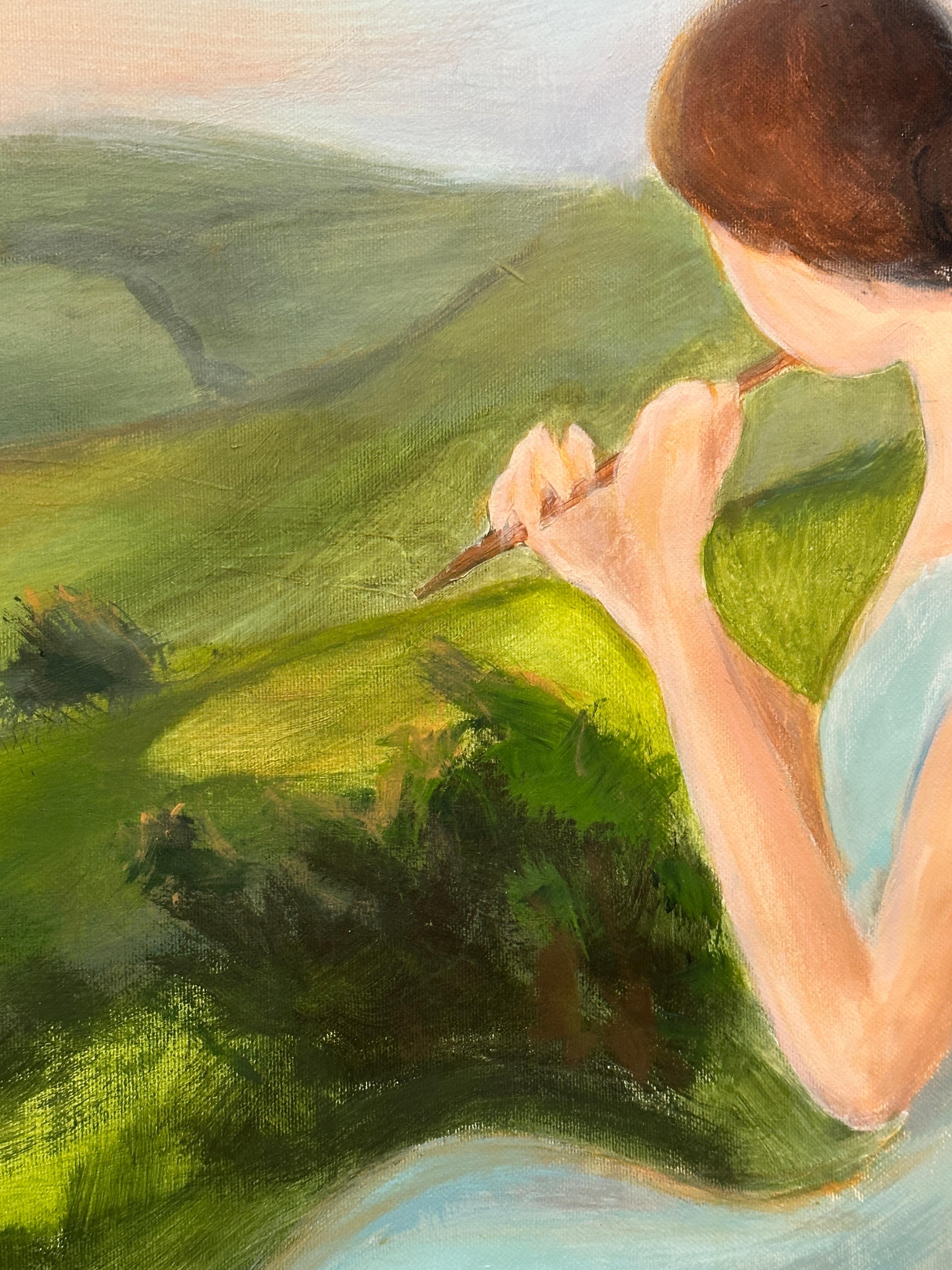 Memories. Sopilka - Contemporary Painting by Iryna Bondar