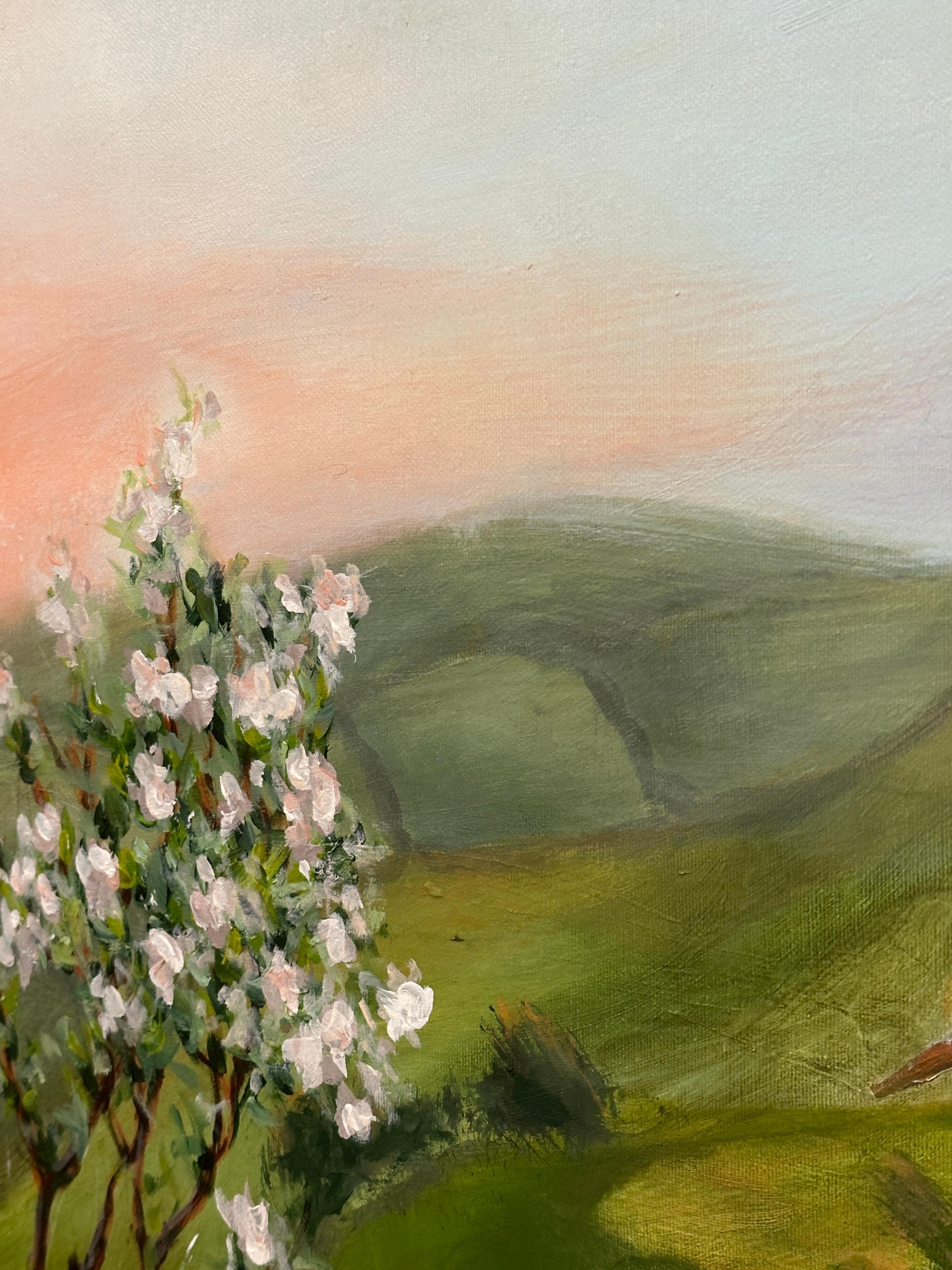 Memories. Sopilka - Brown Landscape Painting by Iryna Bondar