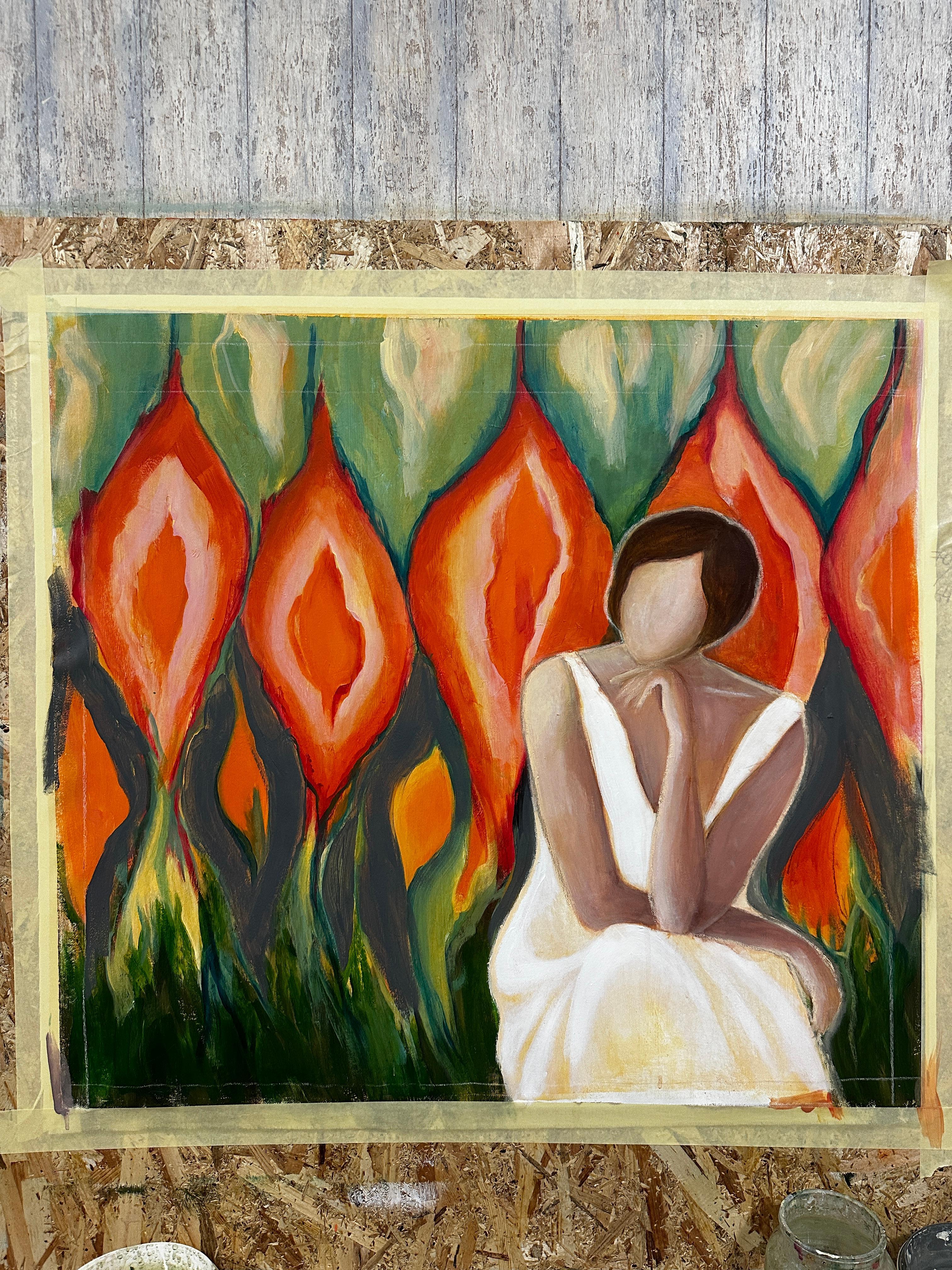 Recuerdos. La vieja alfombra - Painting de Iryna Bondar