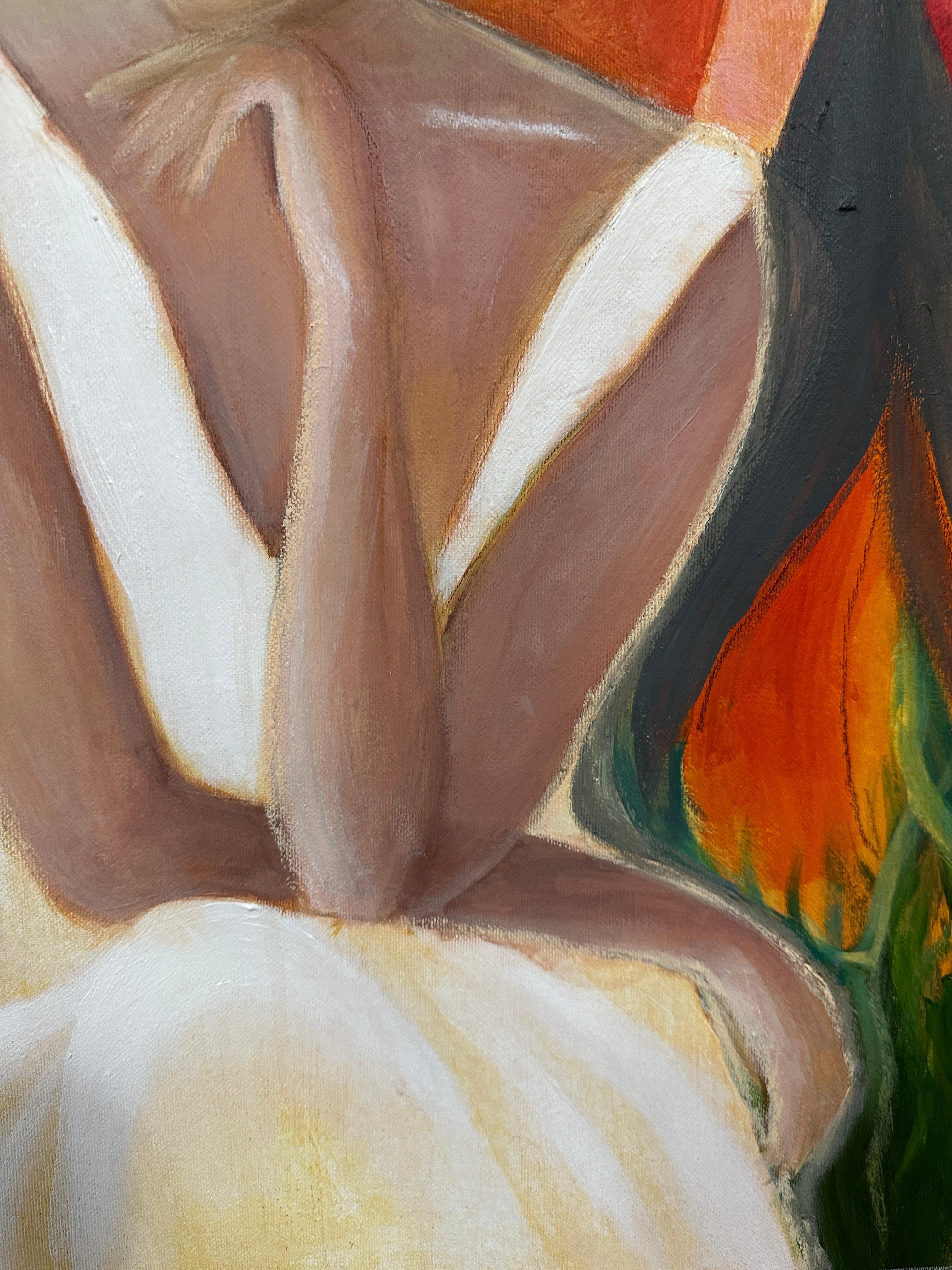 Recuerdos. La vieja alfombra - Landscape Painting Marrón de Iryna Bondar