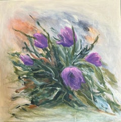 Pasqueflower. Floral  Original paintings