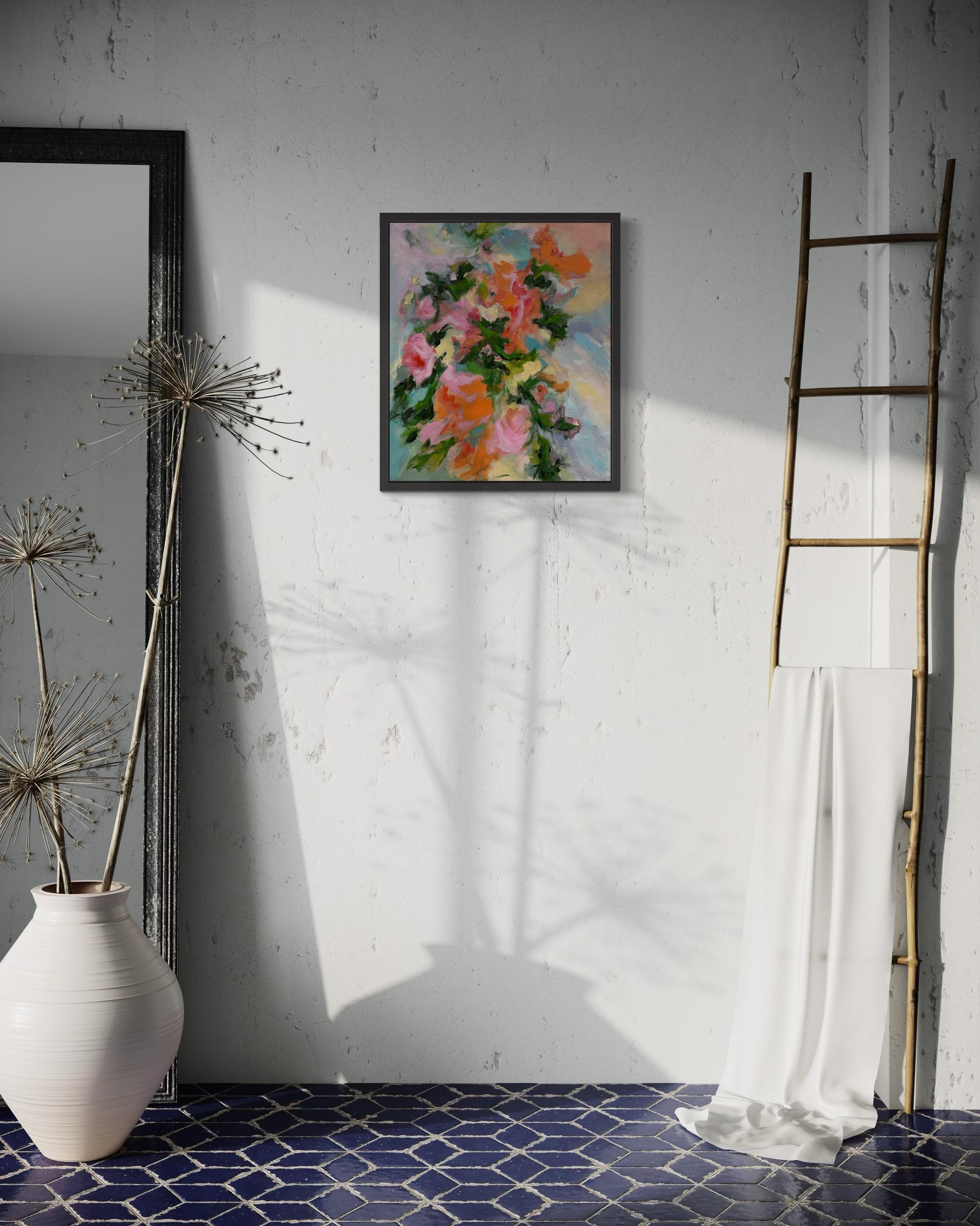 Pink Mood.   Floral Original paintings For Sale 8