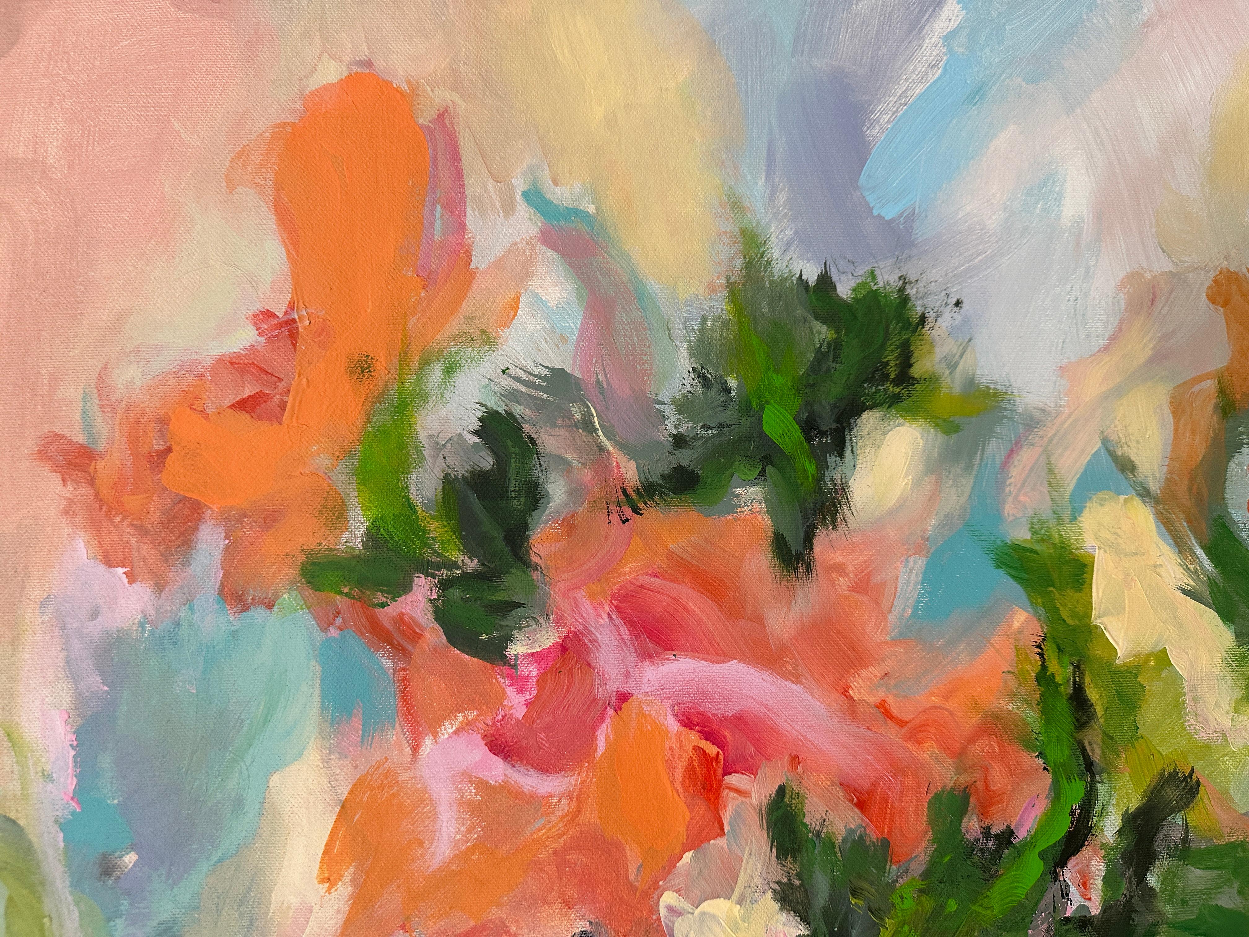 Pink Mood.   Floral Original paintings - Painting by Iryna Bondar