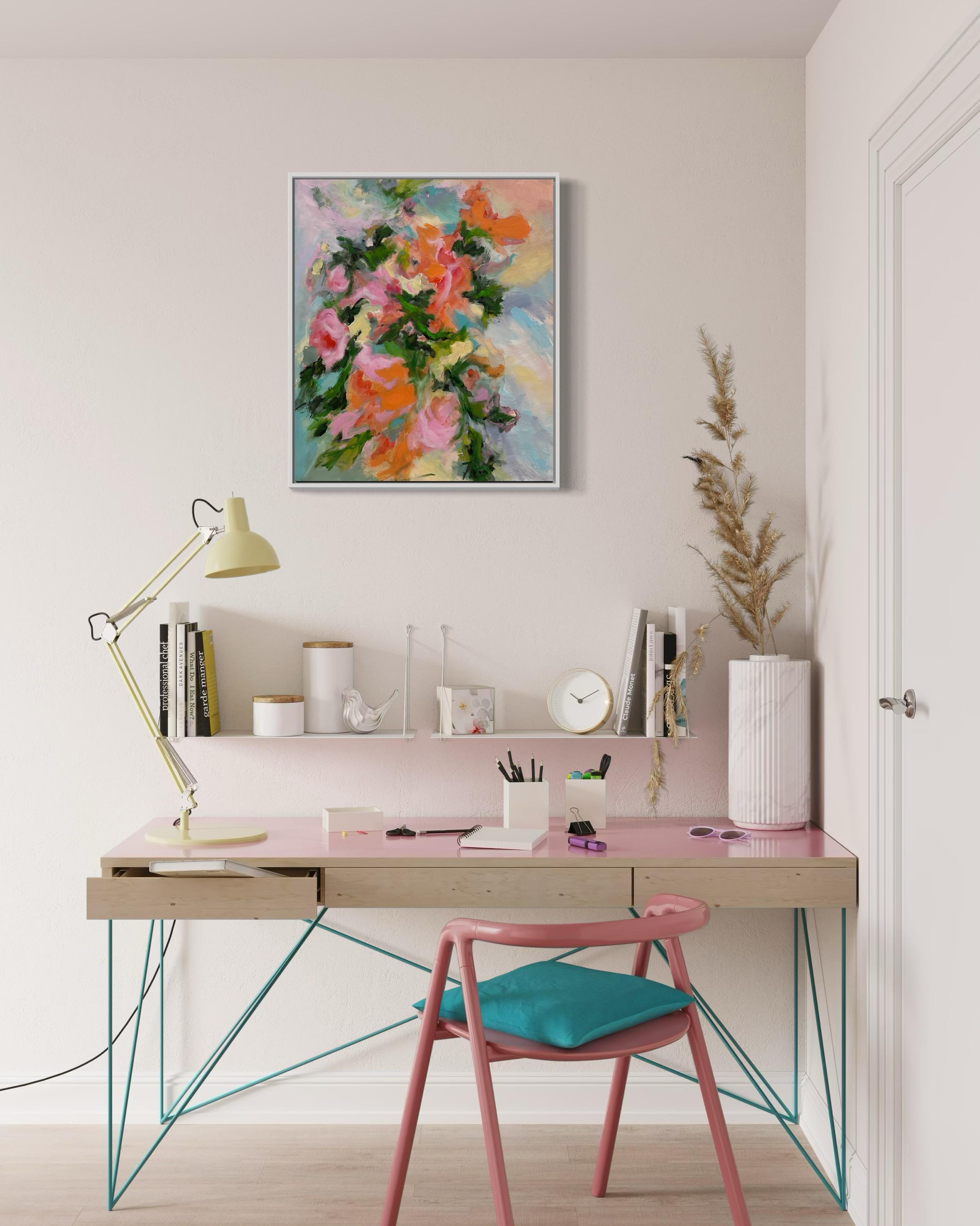 Pink Mood.   Floral Original paintings For Sale 1
