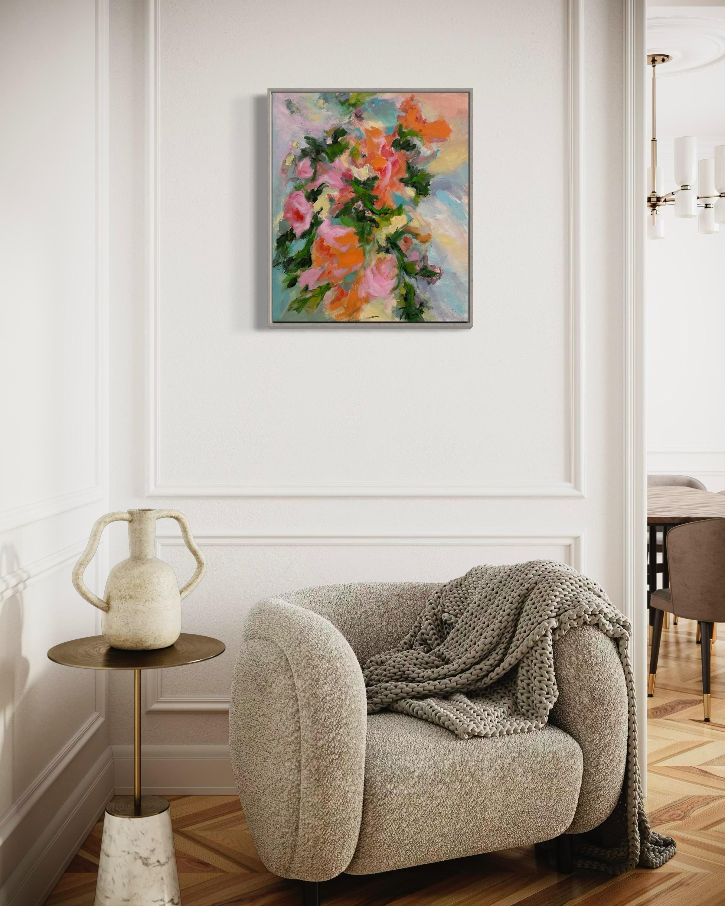 Pink Mood.   Floral Original paintings For Sale 4