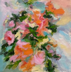 Humeur rose.   Peintures florales originales