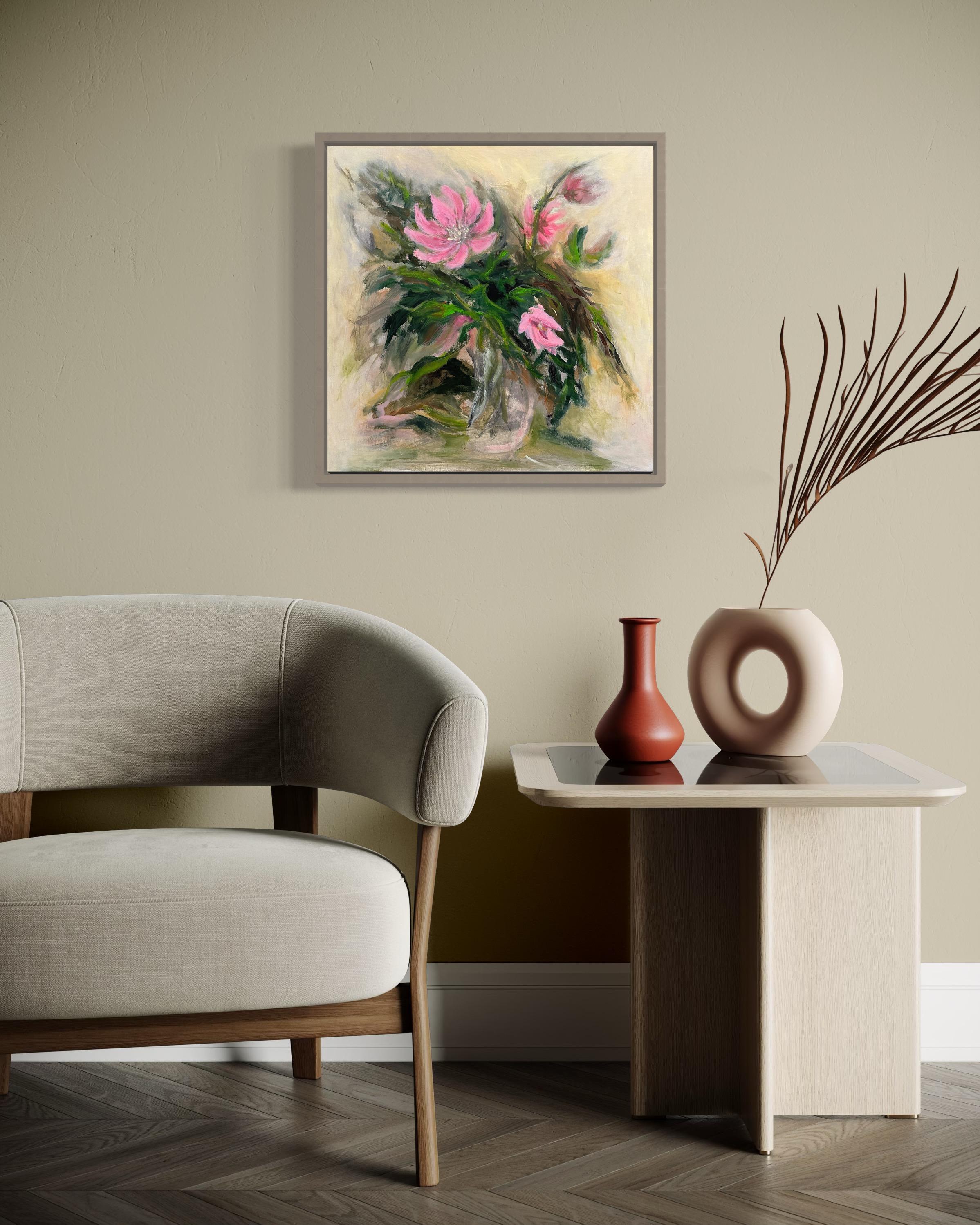 Primeln. Blumen  Original-Gemälde im Angebot 7