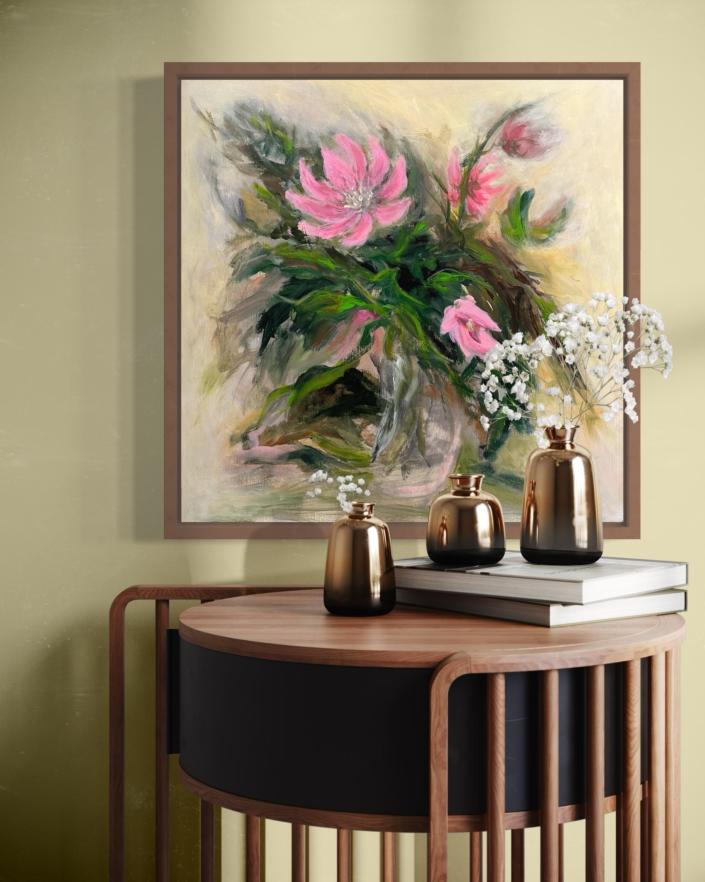 Primeln. Blumen  Original-Gemälde im Angebot 9