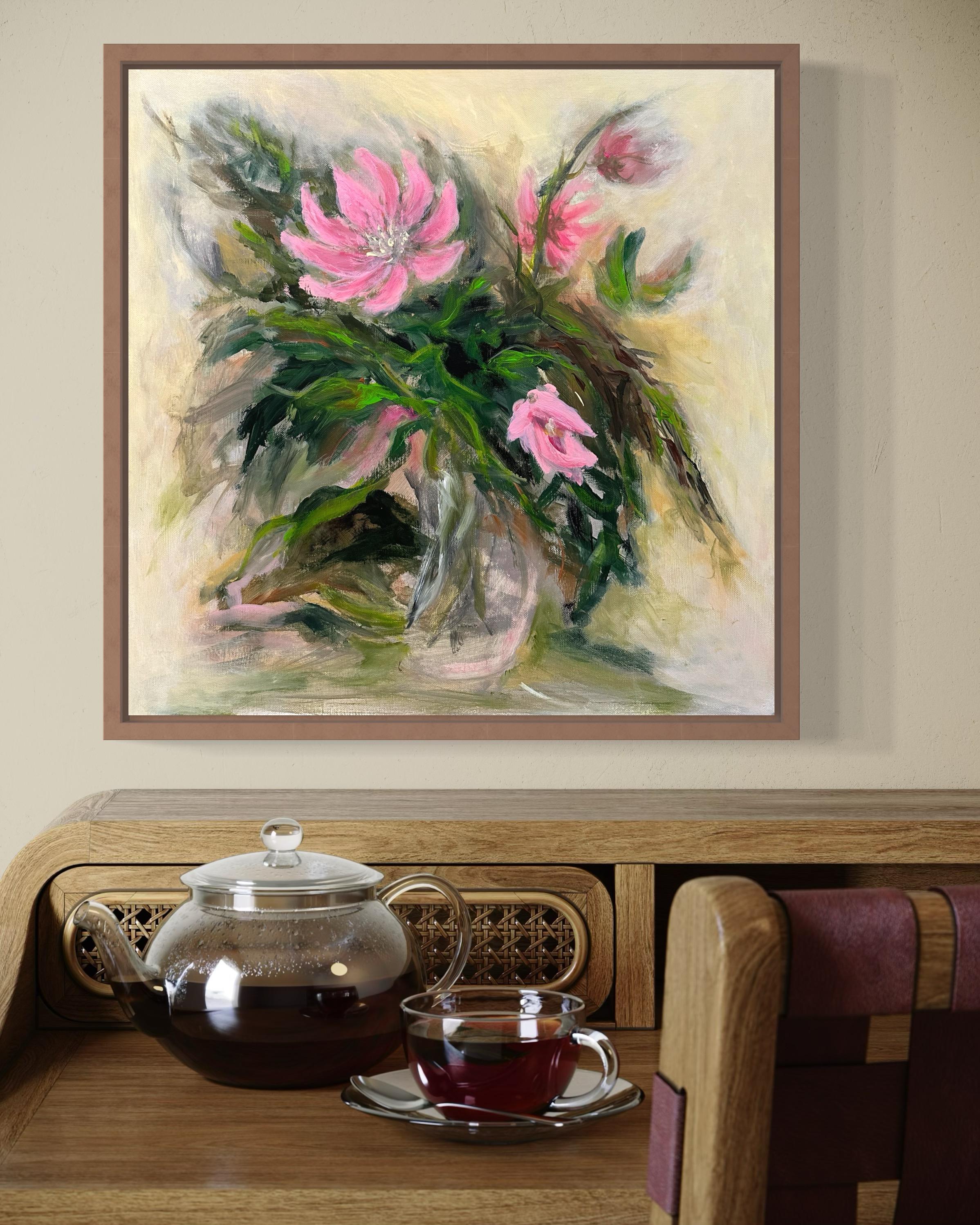 Primeln. Blumen  Original-Gemälde im Angebot 10