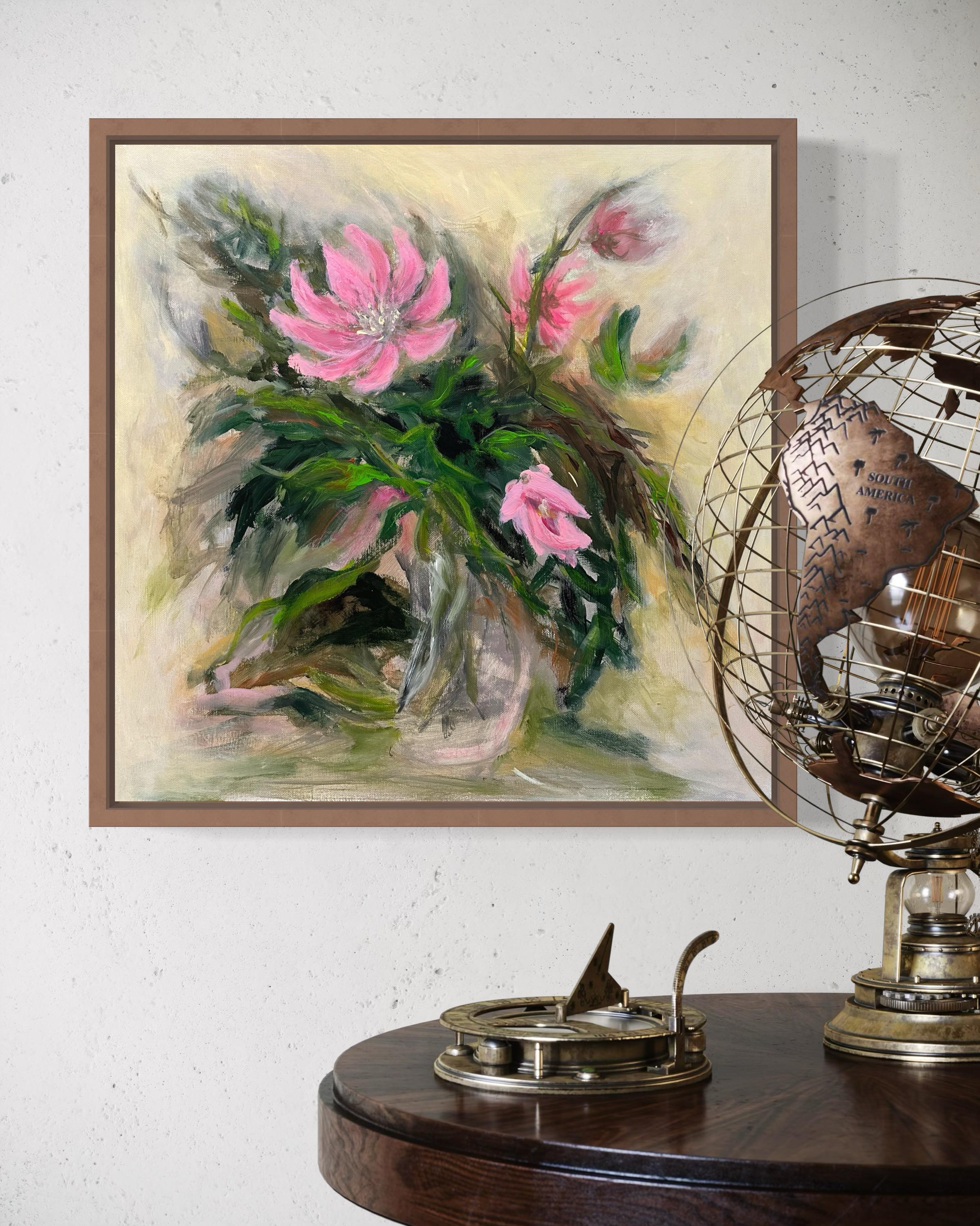 Primeln. Blumen  Original-Gemälde im Angebot 11