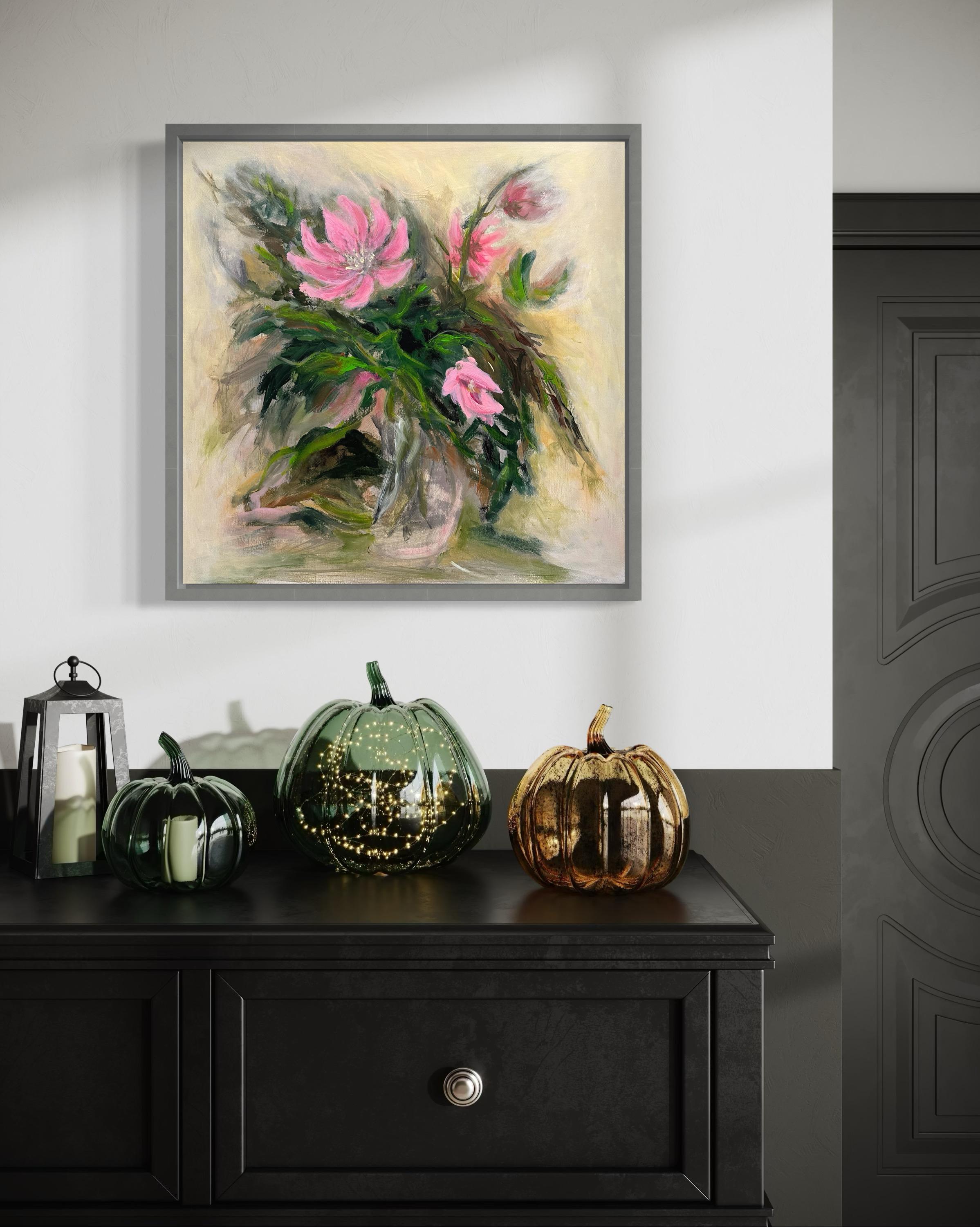 Primeln. Blumen  Original-Gemälde im Angebot 13