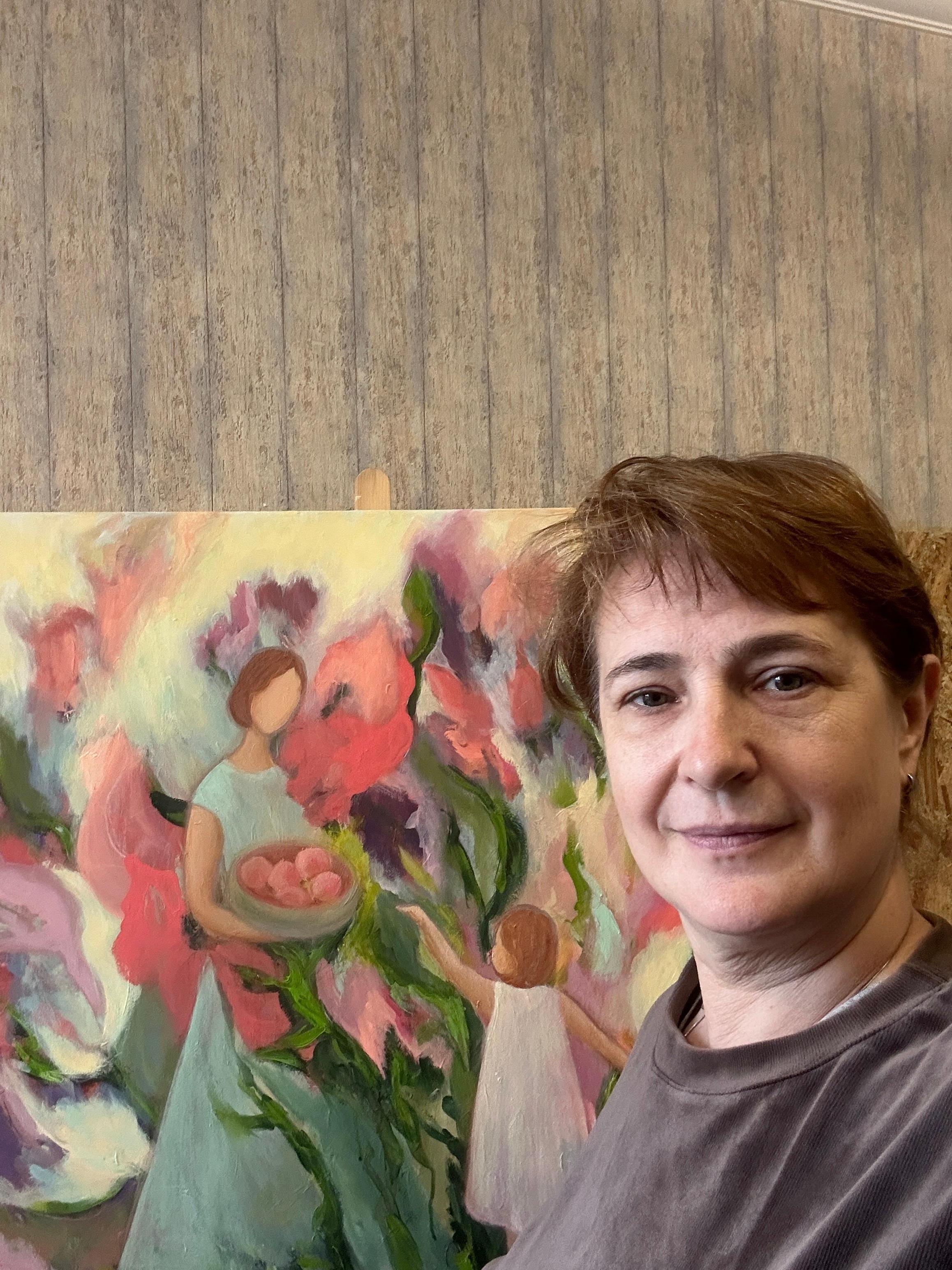 Quiet Joy - Contemporary Painting by Iryna Bondar