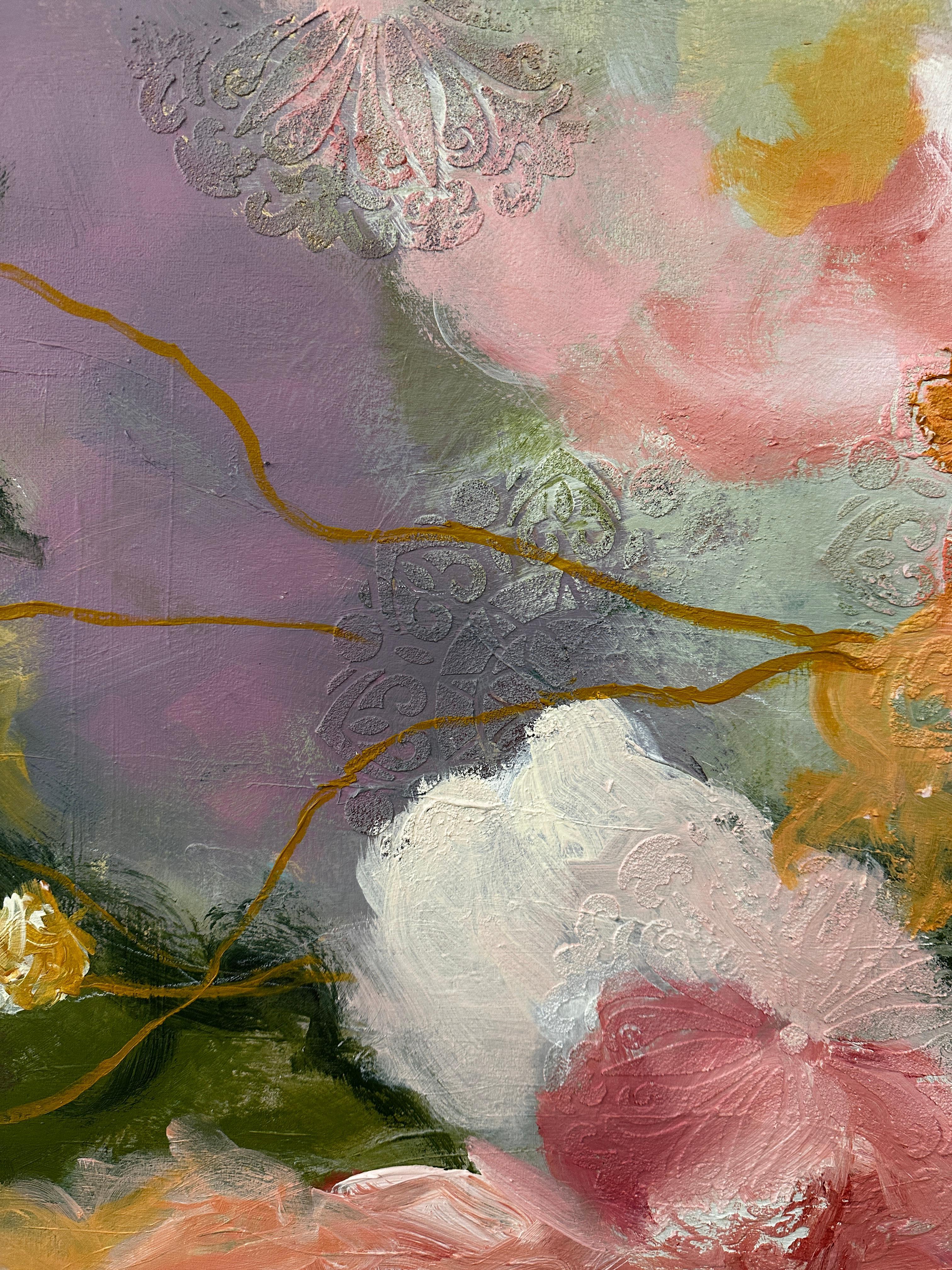 Leicht blumig (Braun), Abstract Painting, von Iryna Bondar