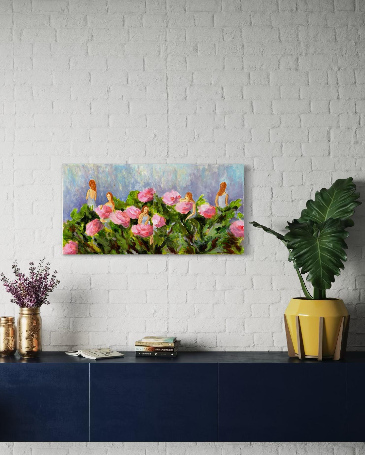 Teilpersönlichkeiten. Diptychon   . Original-Gemälde im Angebot 6