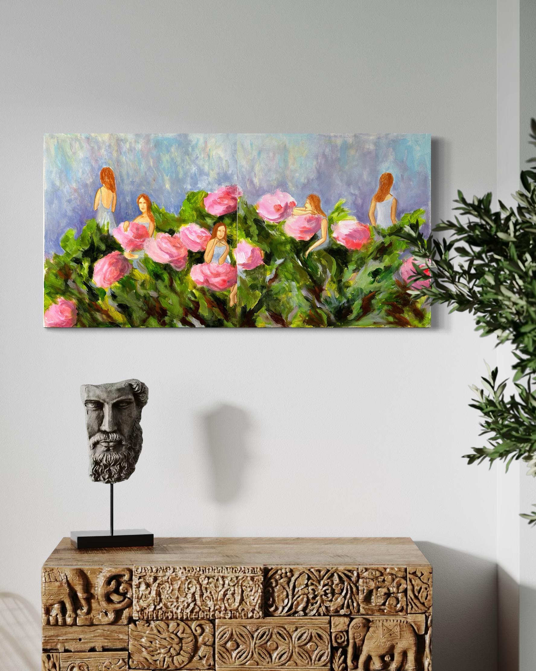 Teilpersönlichkeiten. Diptychon   . Original-Gemälde im Angebot 8