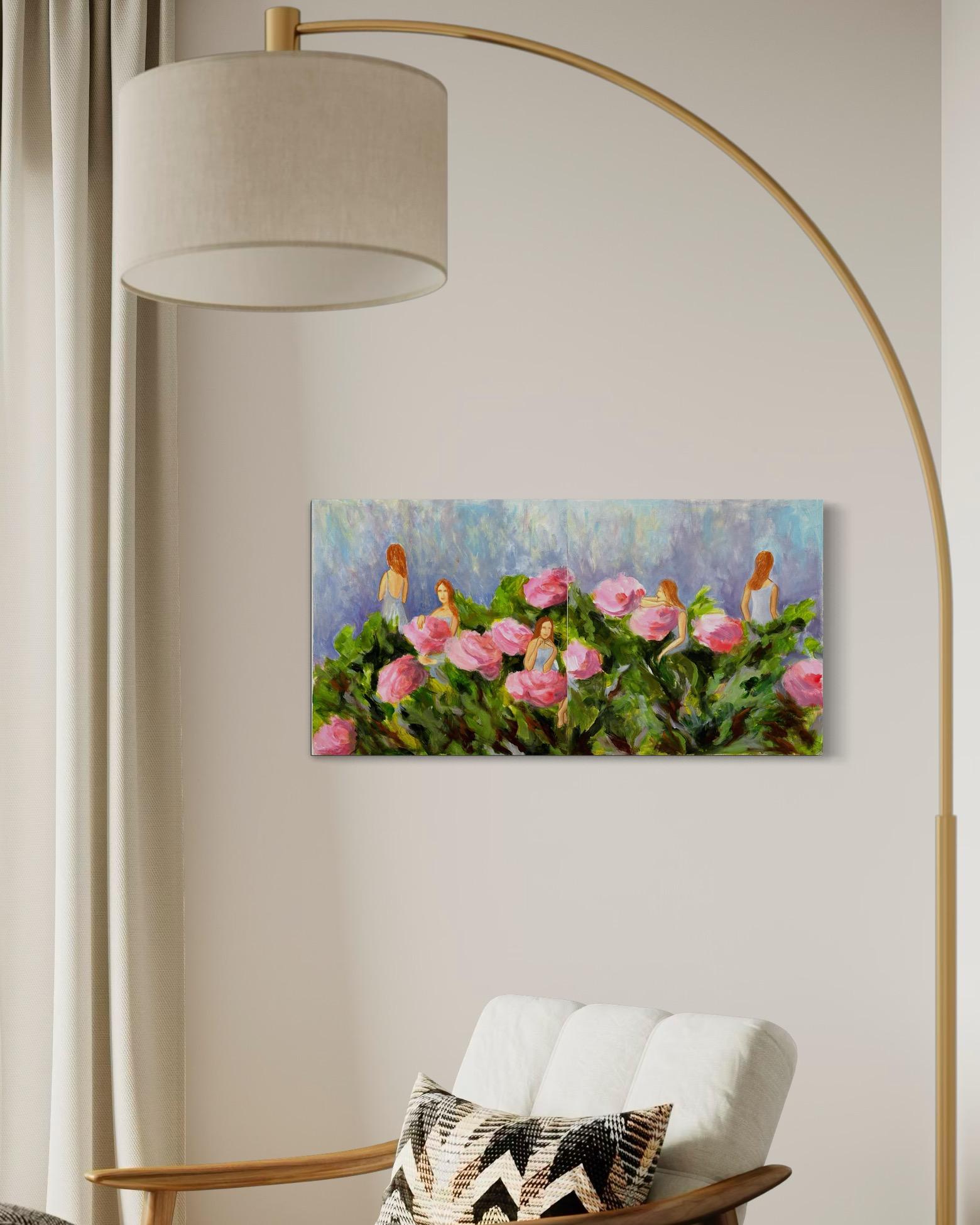 Teilpersönlichkeiten. Diptychon   . Original-Gemälde im Angebot 9