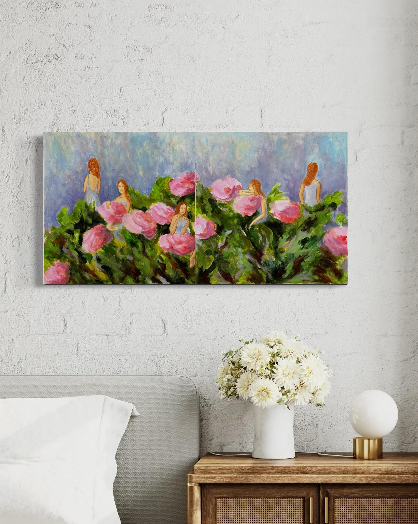 Teilpersönlichkeiten. Diptychon   . Original-Gemälde im Angebot 10
