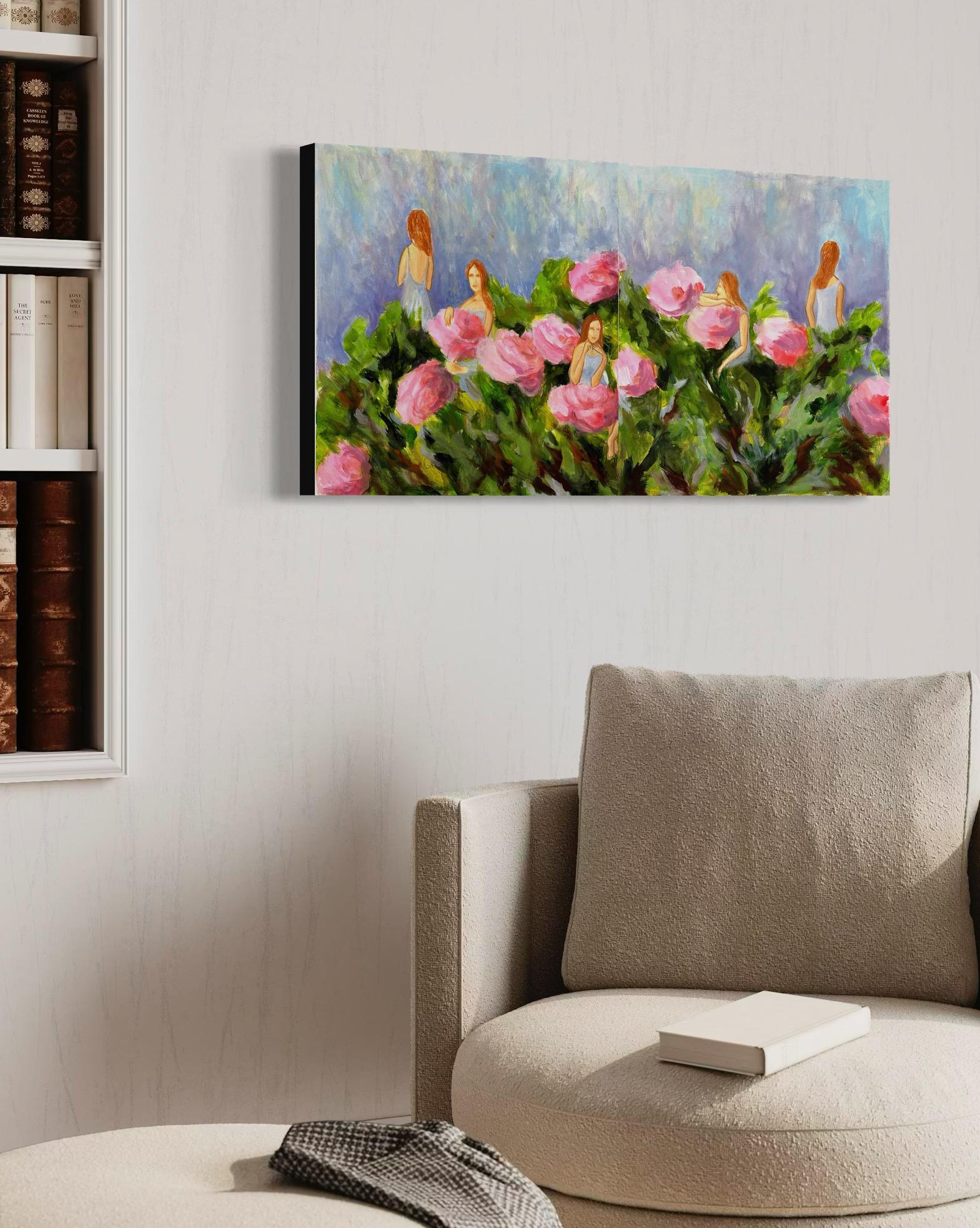 Teilpersönlichkeiten. Diptychon   . Original-Gemälde im Angebot 11